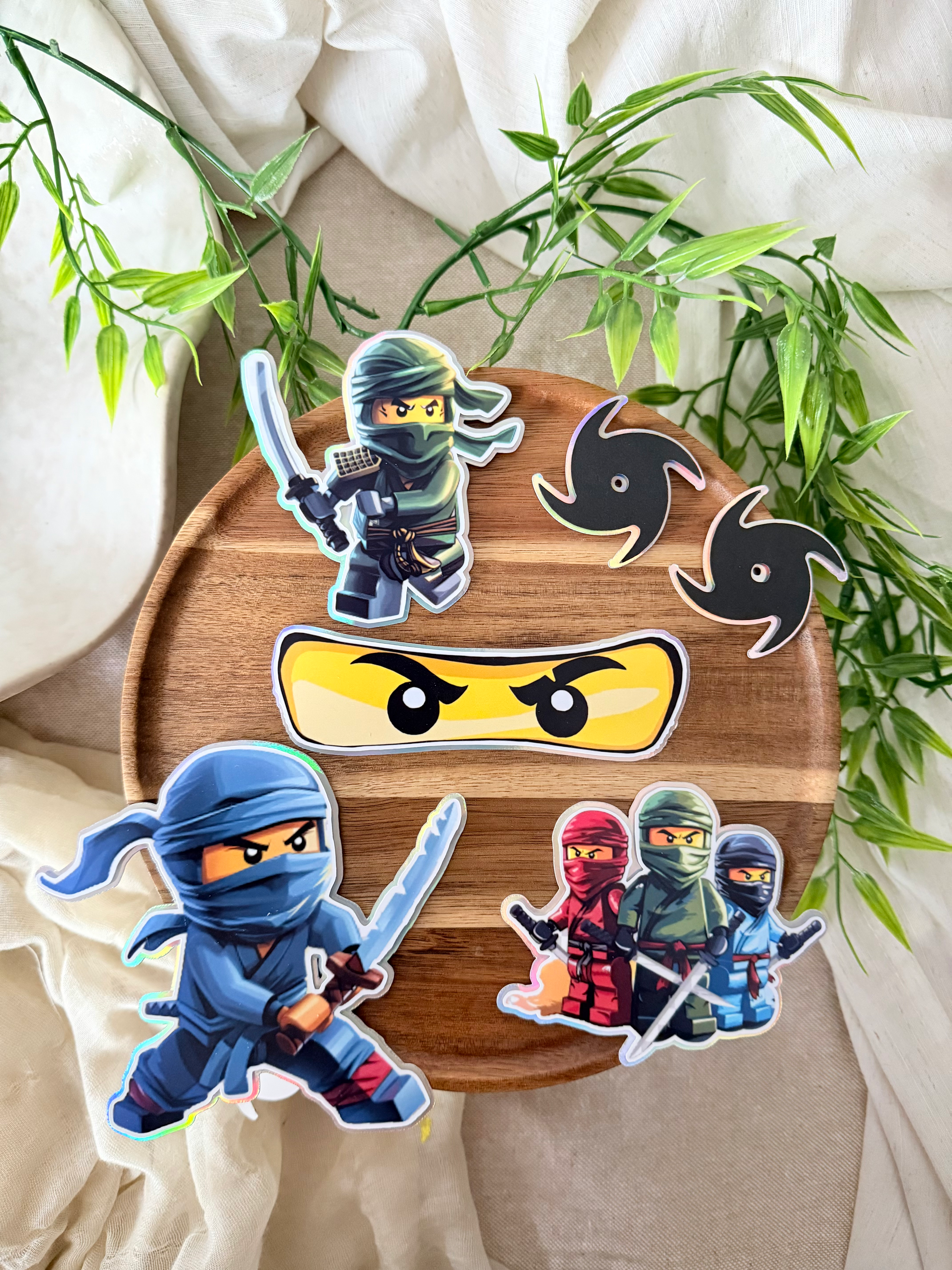 Ninjago cake charm set