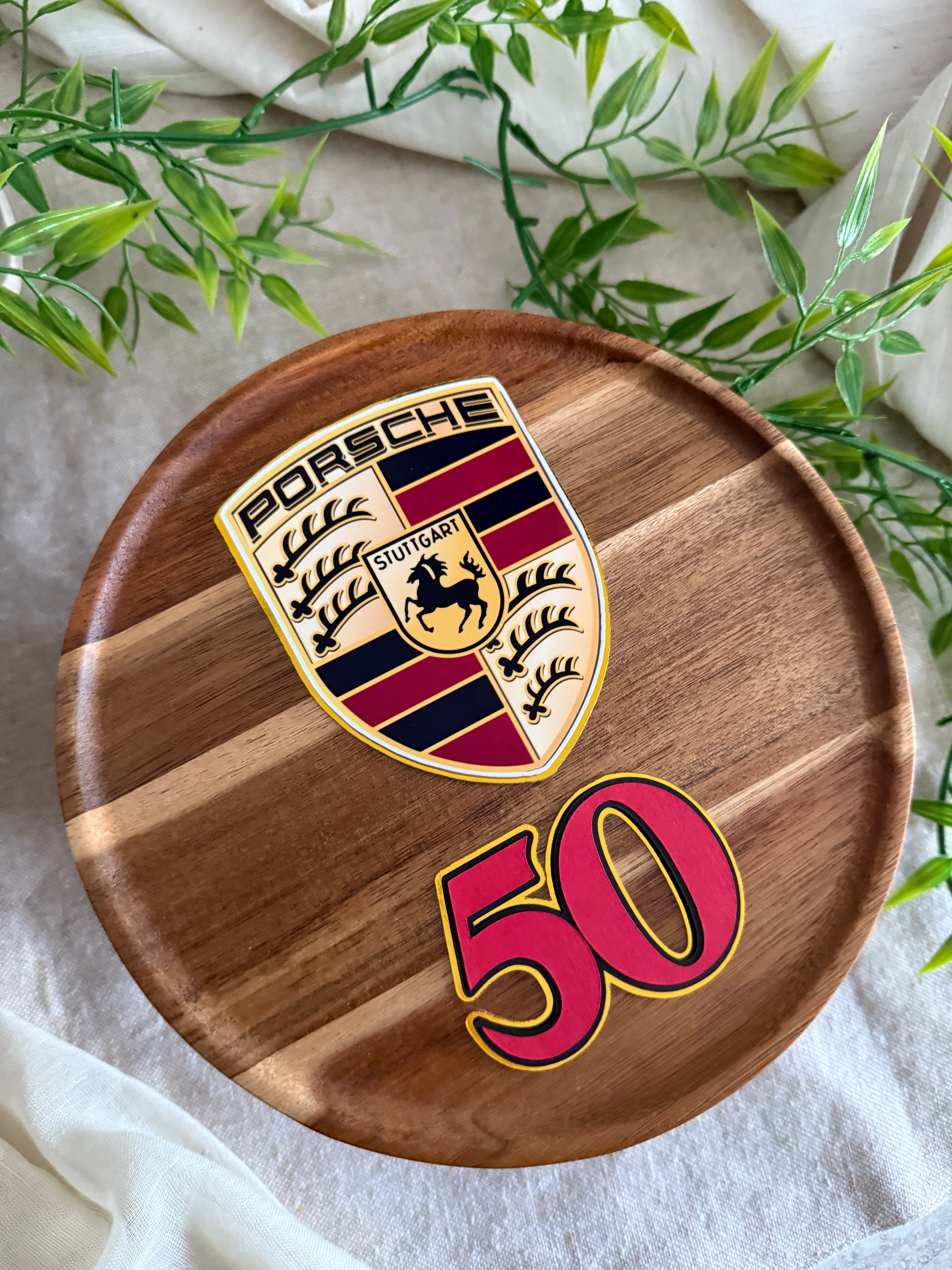 Porsche logo with matching age