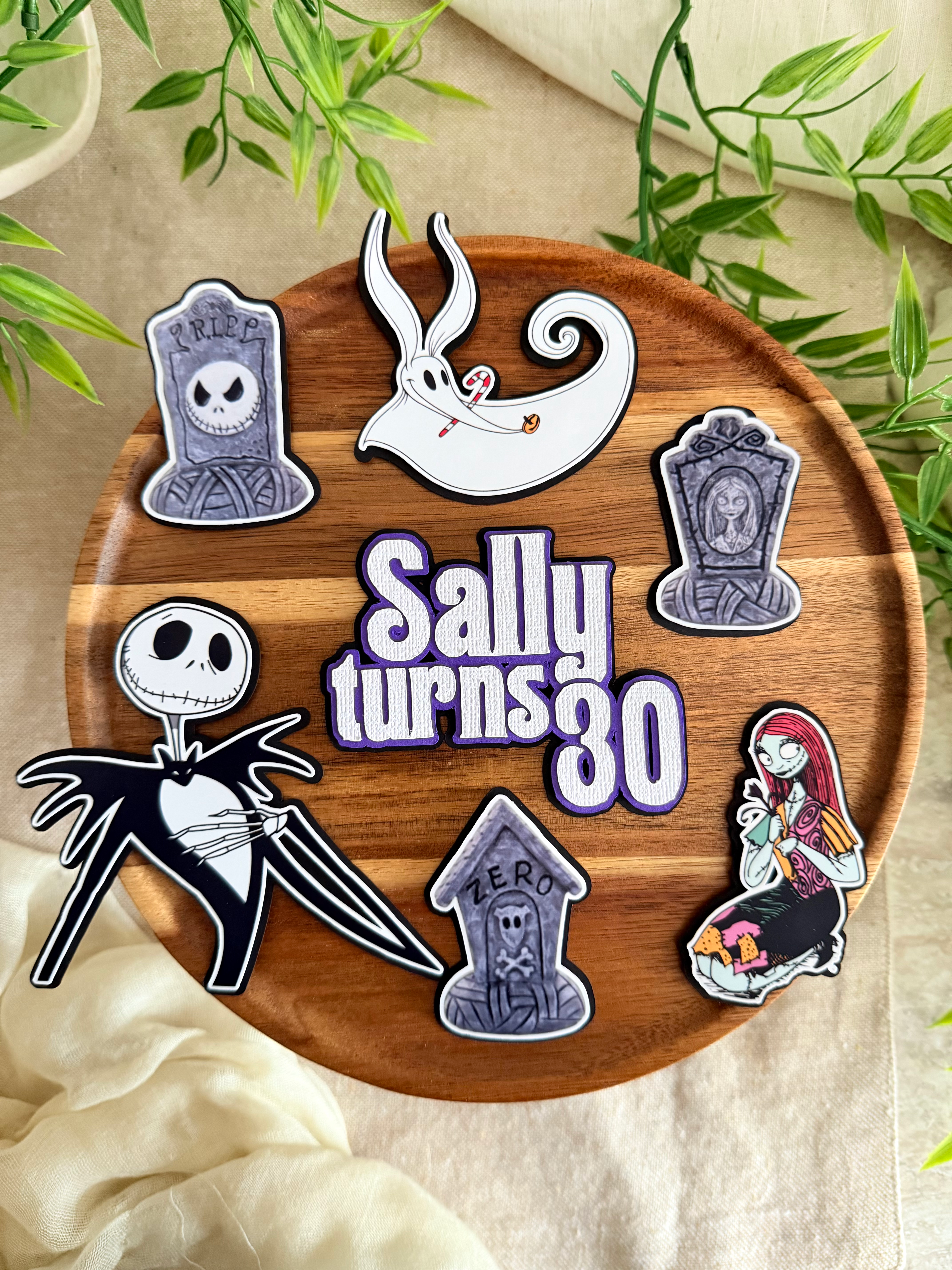 Nightmare before Christmas cake topper set