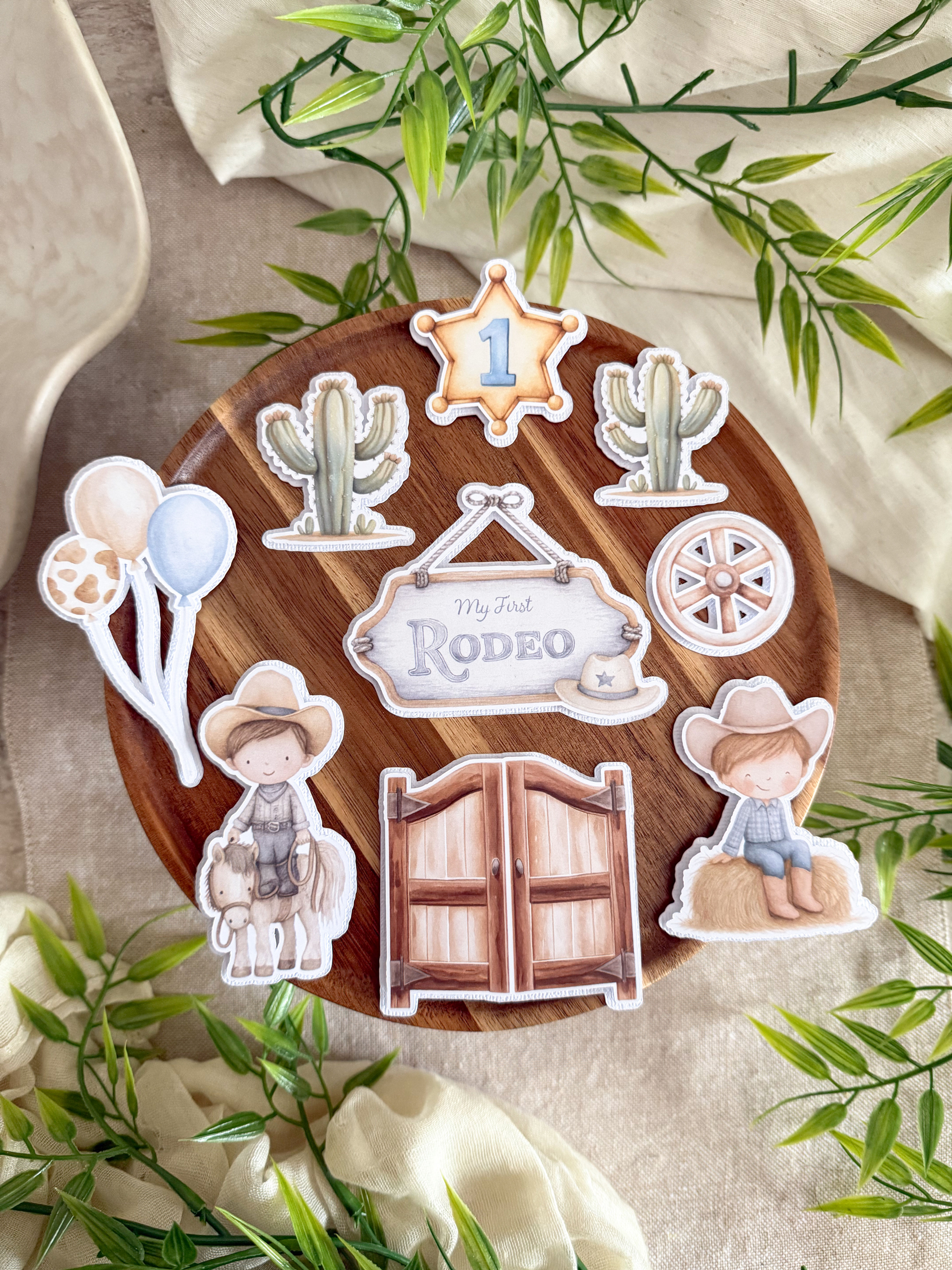 My First Rodeo Cake Toppers