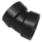 4" ABS 22.5 Degree Elbow Hub x Hub