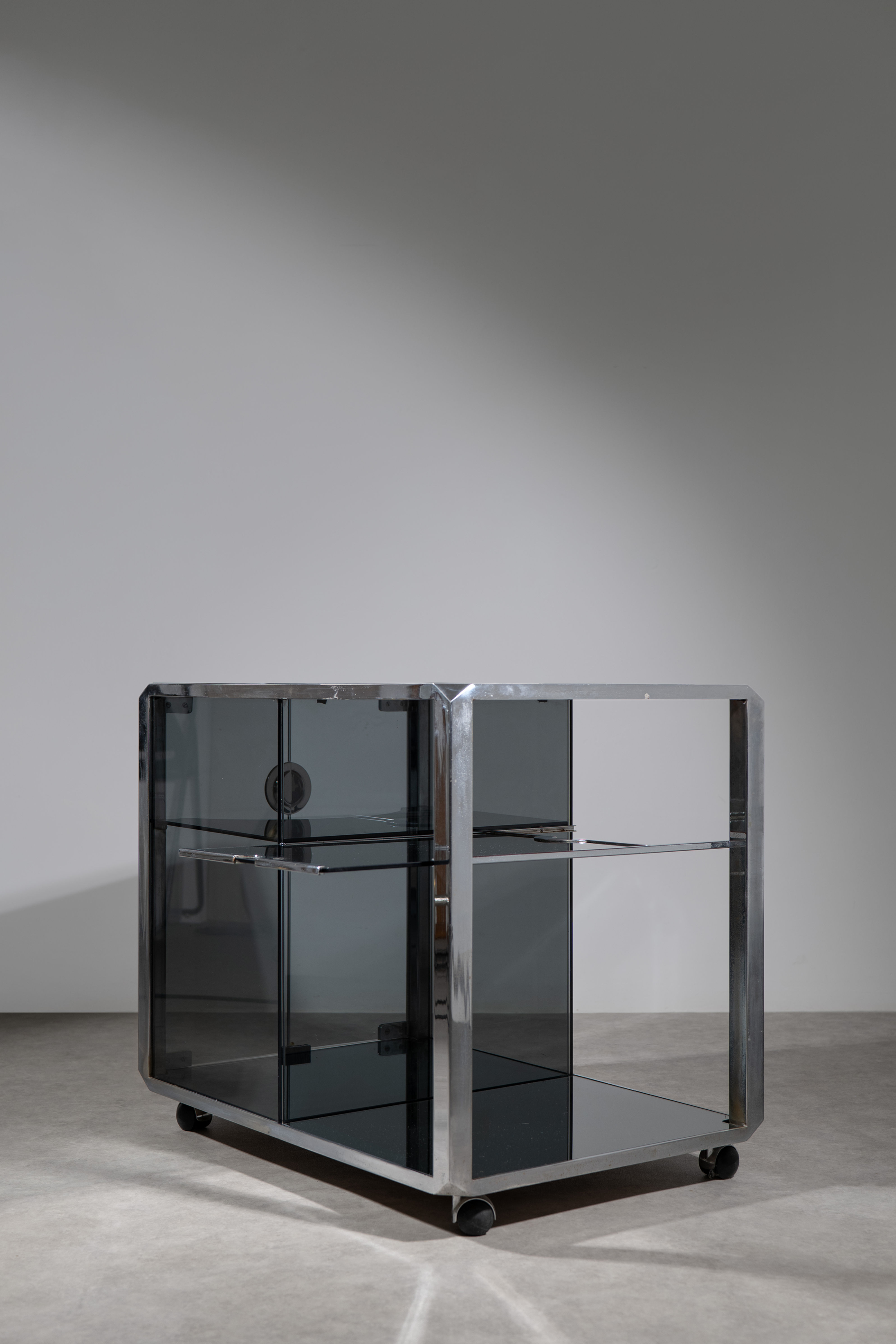 Bar Trolley Alpha by Willy Rizzo for Mario Sabot Italy 1970s