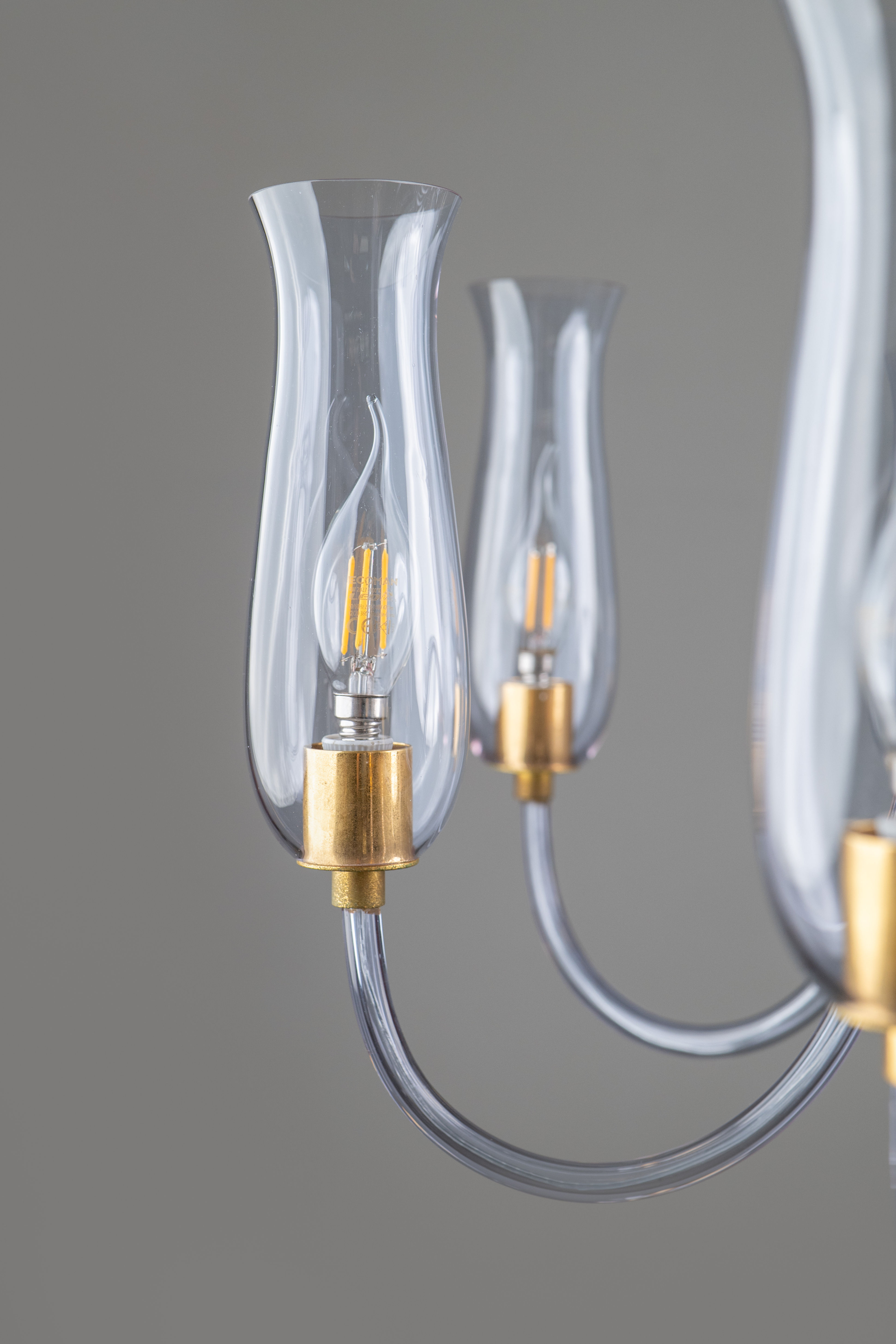 Art Deco Flavio Poli for Seguso Vetri d’Arte Murano Glass Chandelier 1950s