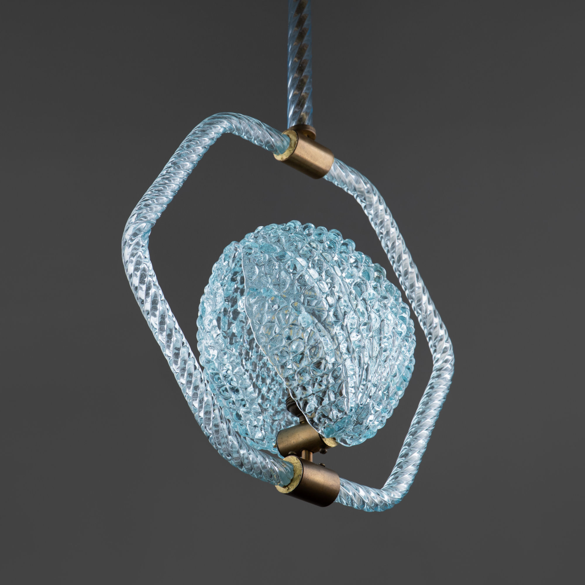 Art Deco Colored Barovier and Toso Colored Murano Glass Chandeliers 1930s