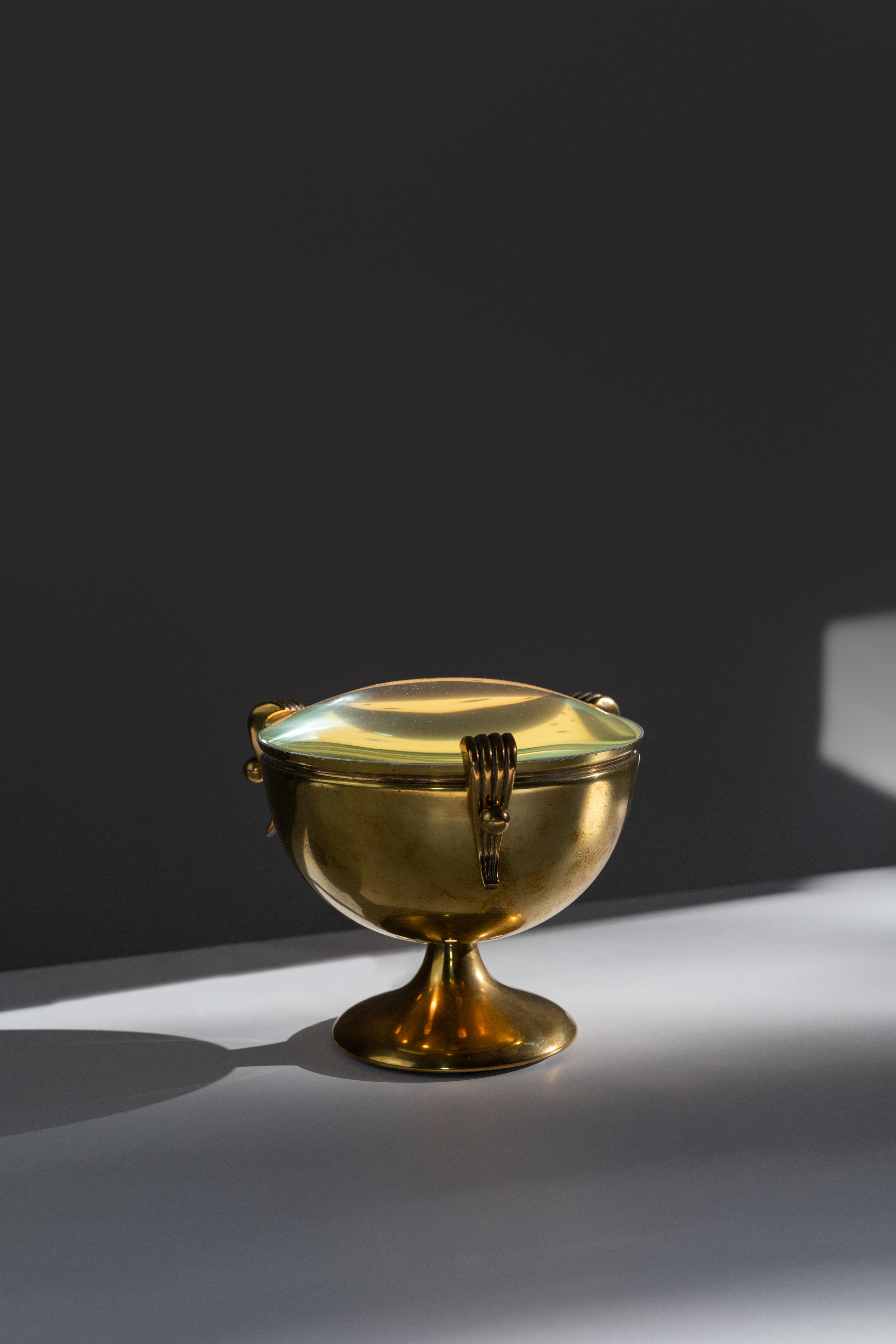 Fontana Arte Brass and Cristallo MolatoTable Lamp 1950s