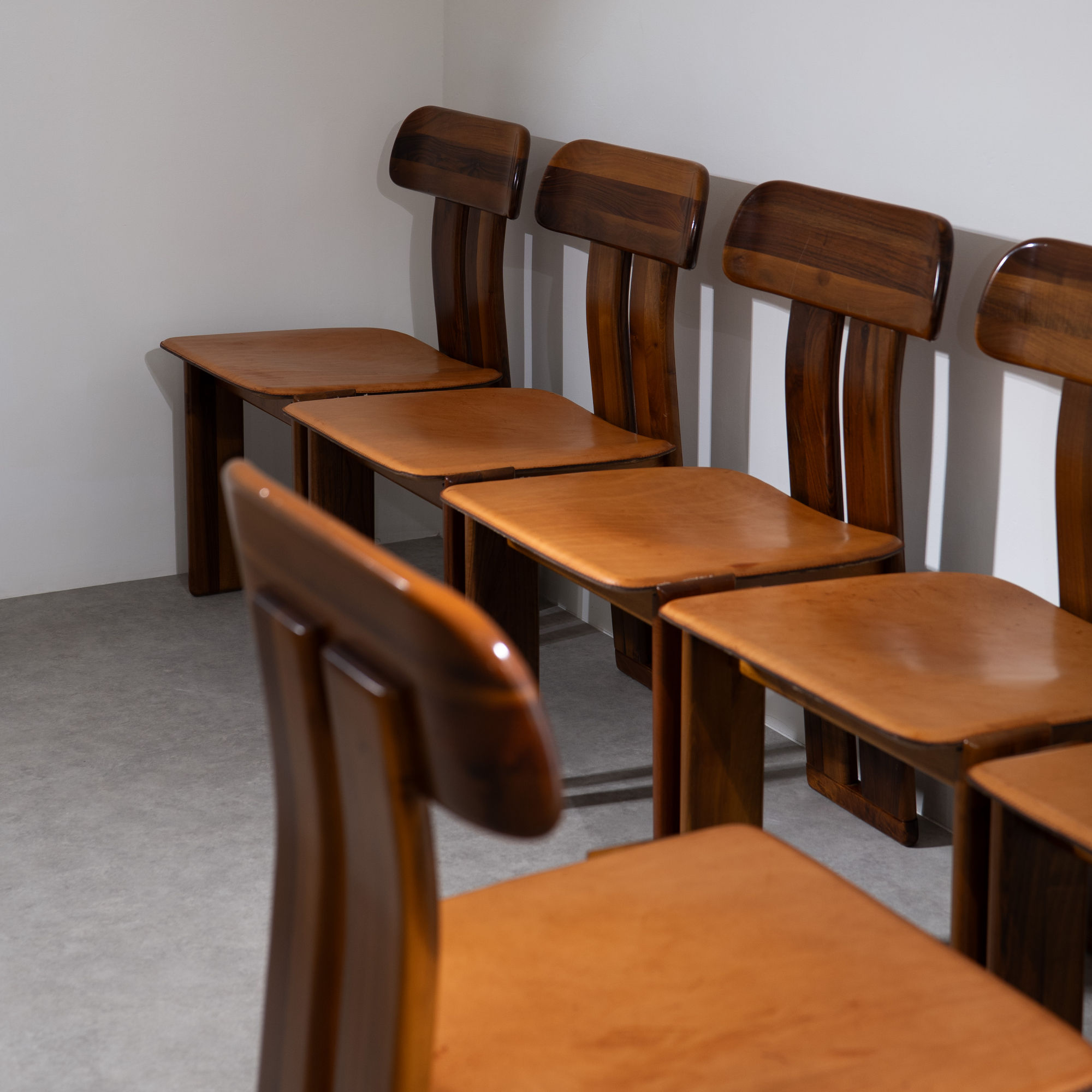 Set of 6 Mario Marenco for Mobilgirgi "Sapporo" Chairs 1970s