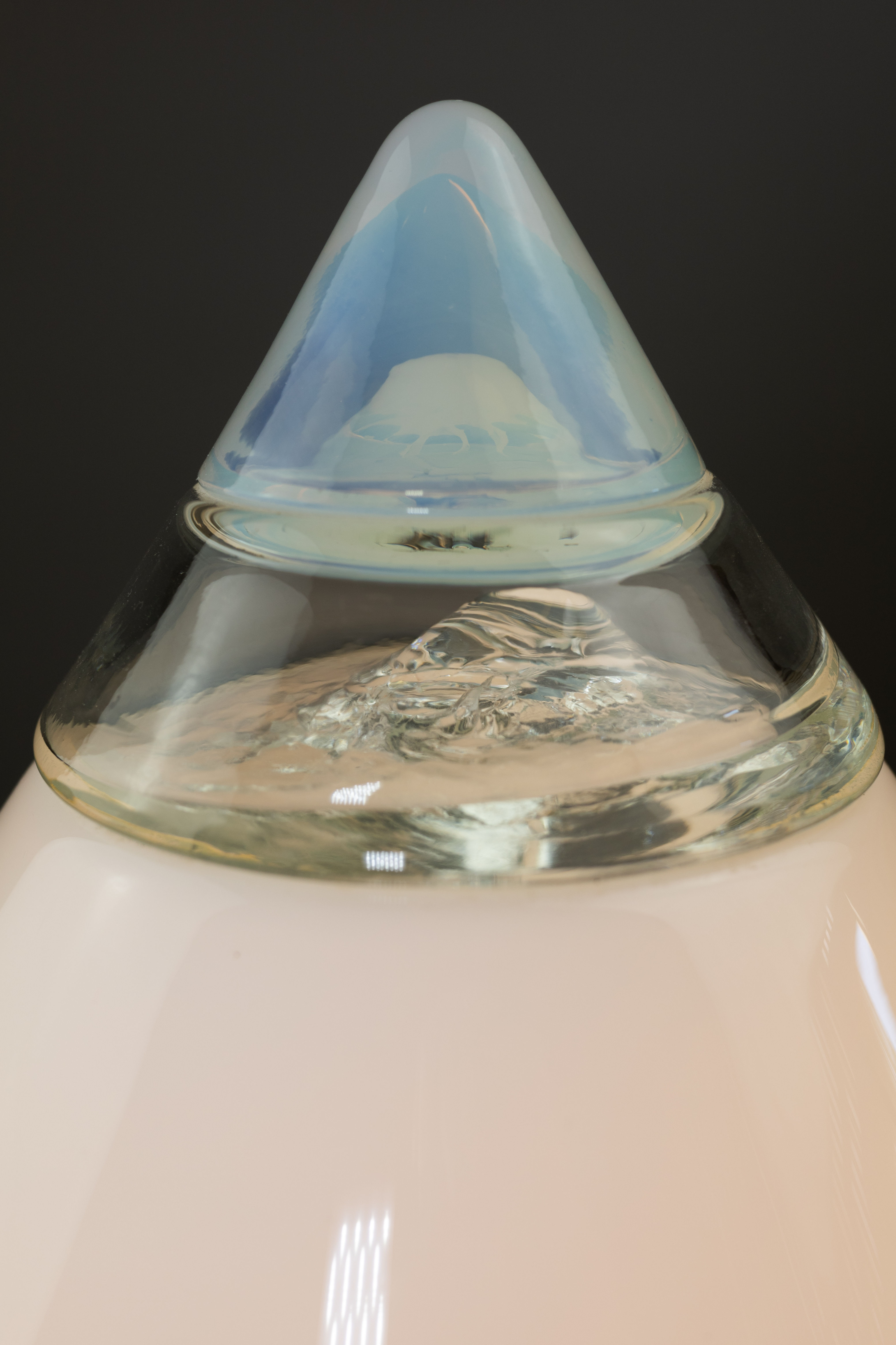 Vintage Murano Glass Table Lamp by Giusto Toso for Leucos Italy 1977