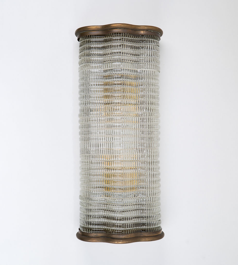 Thumbnail: Large Art Deco Venini Murano Glass Wall Lamp 1950s