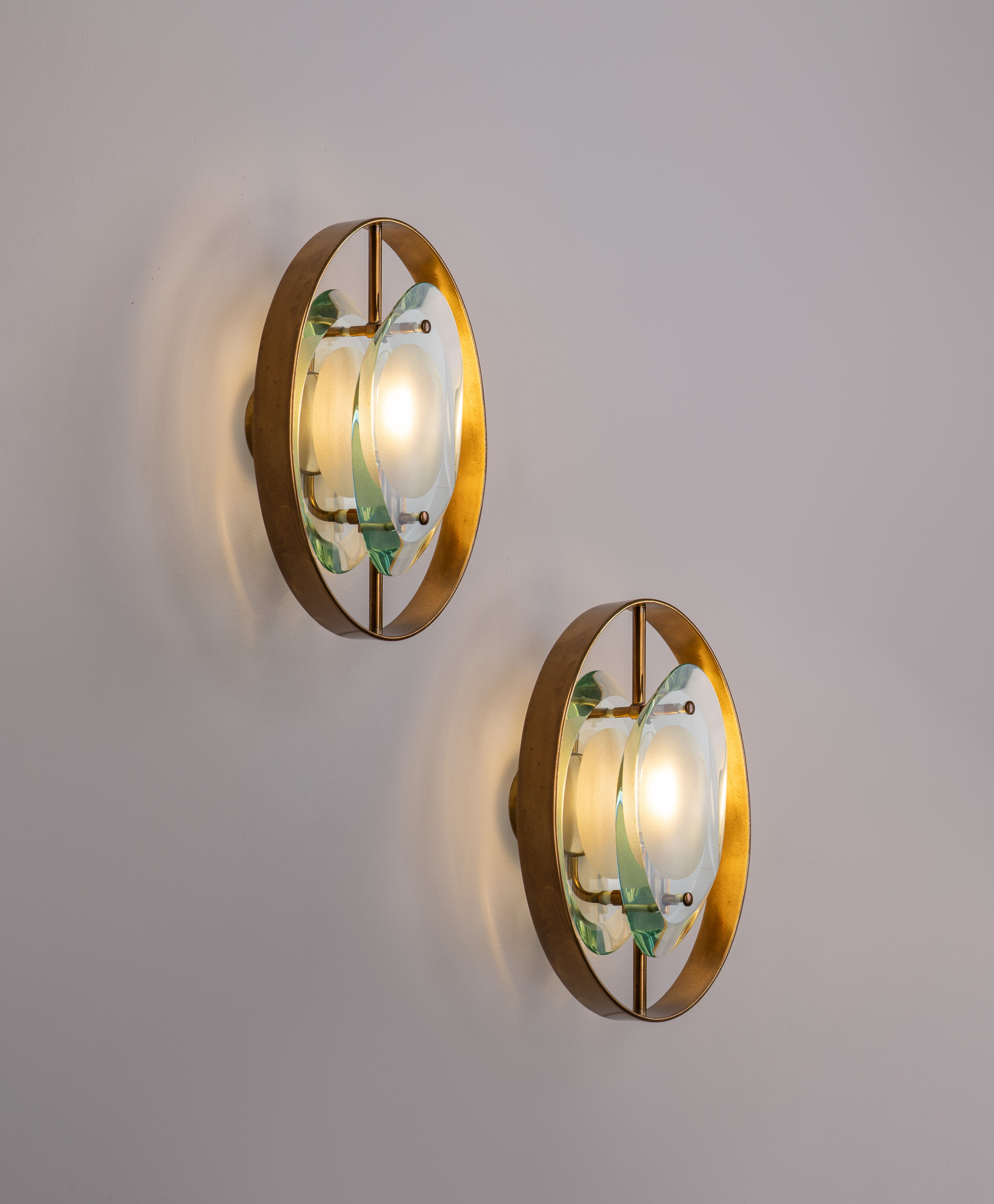Pair of Sconces 2240 Max Ingrand for Fontana Arte 1960s