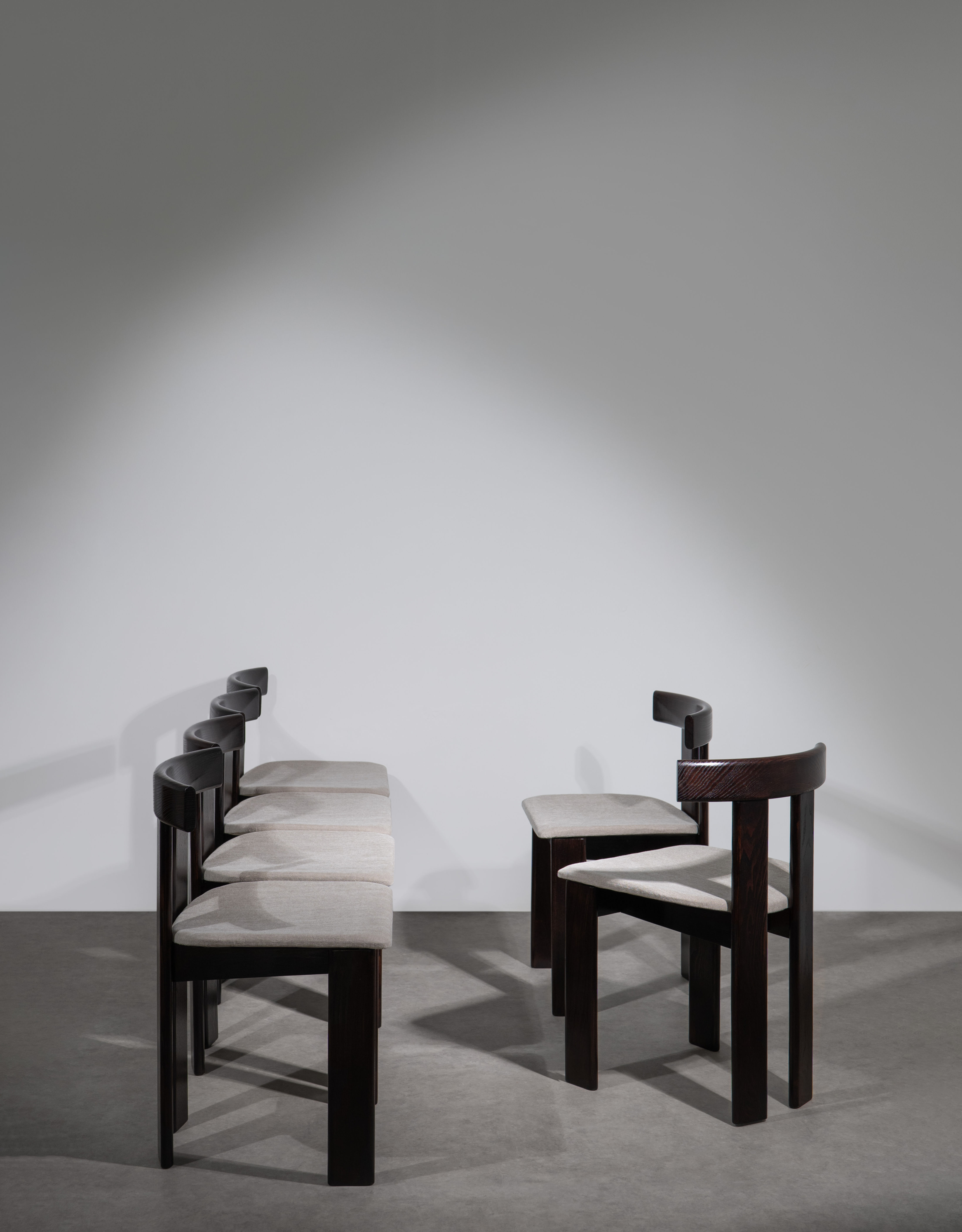 Set of 6 Dinning Chairs by Luigi Vaghi for Former 1960s