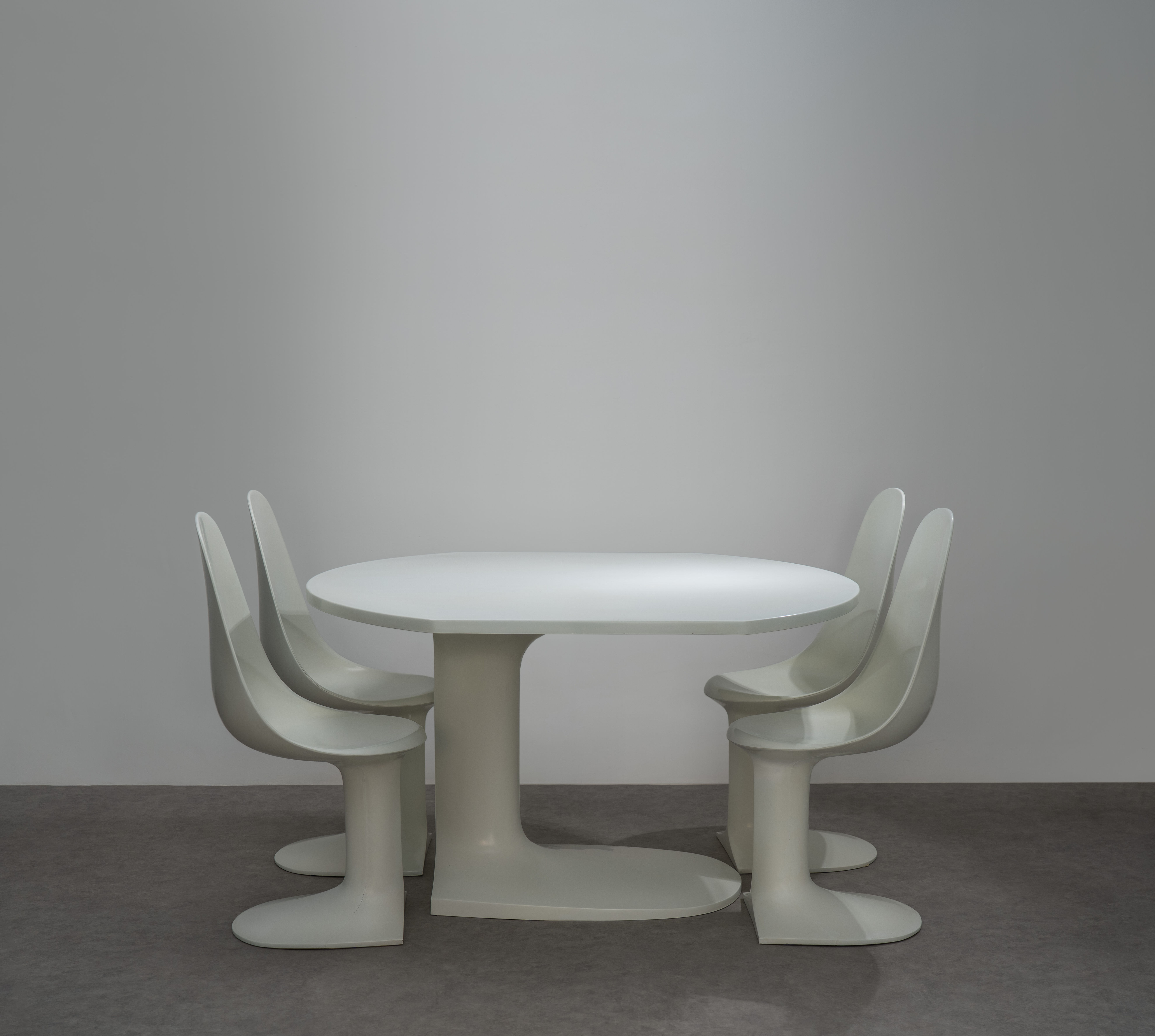 Set by Augusto Betti Table and 4 Chairs mod. Foemina Italy 1967