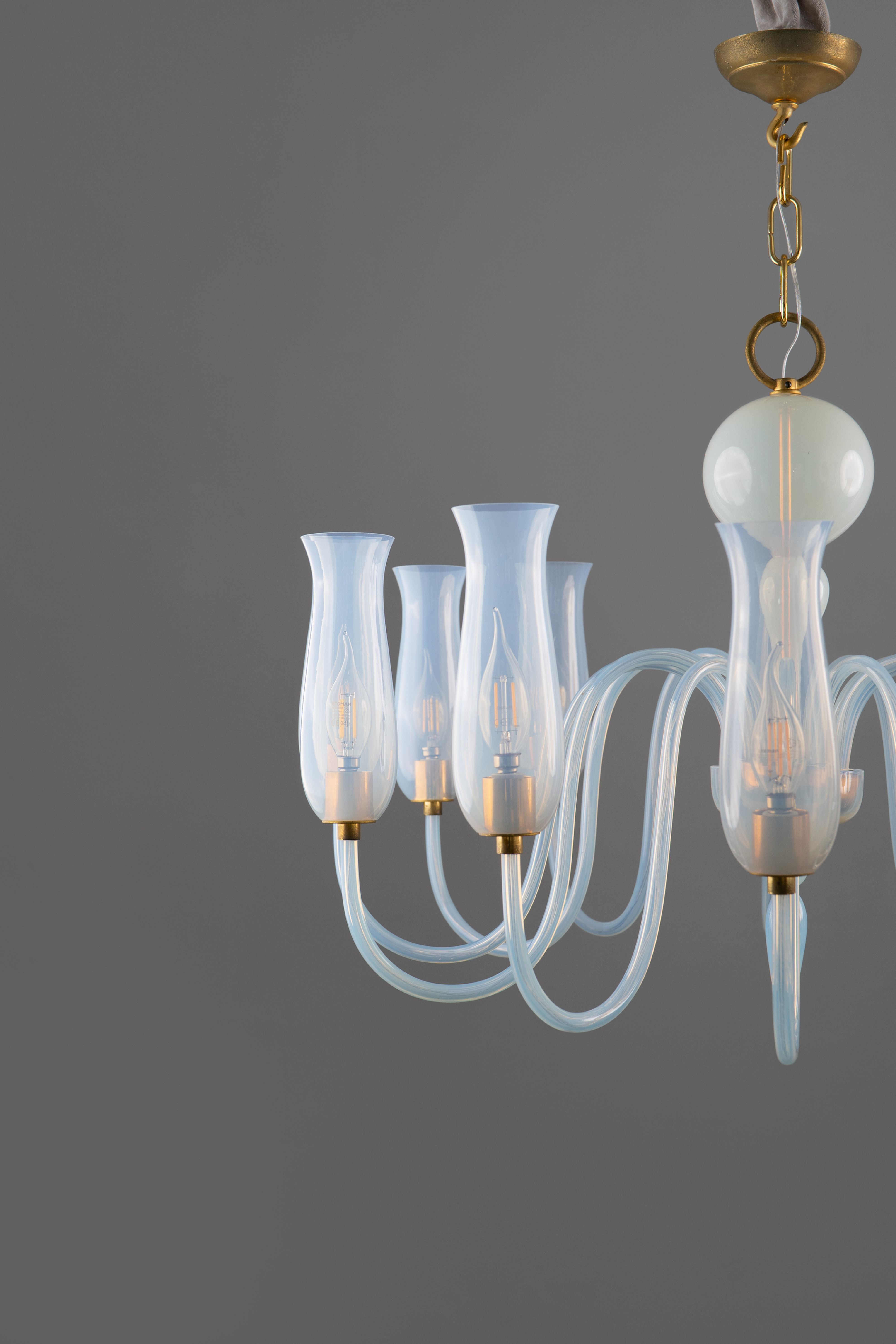 ON HOLD!!! Flavio Poli for Seguso Vetri d’Arte Murano Glass Chandelier 1950s