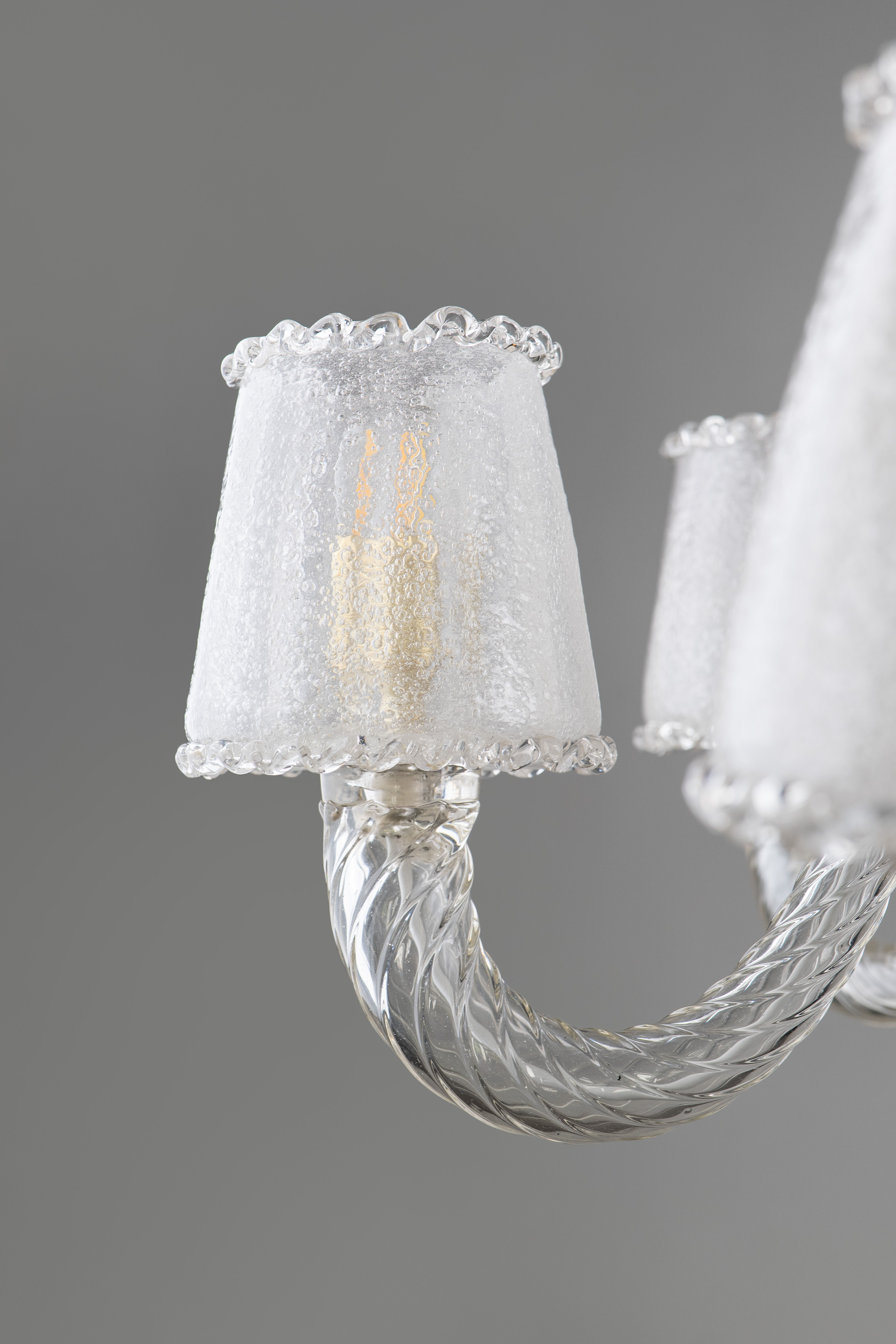 Large Art Deco Barovier & Toso Murano Glass Chandelier 1940s