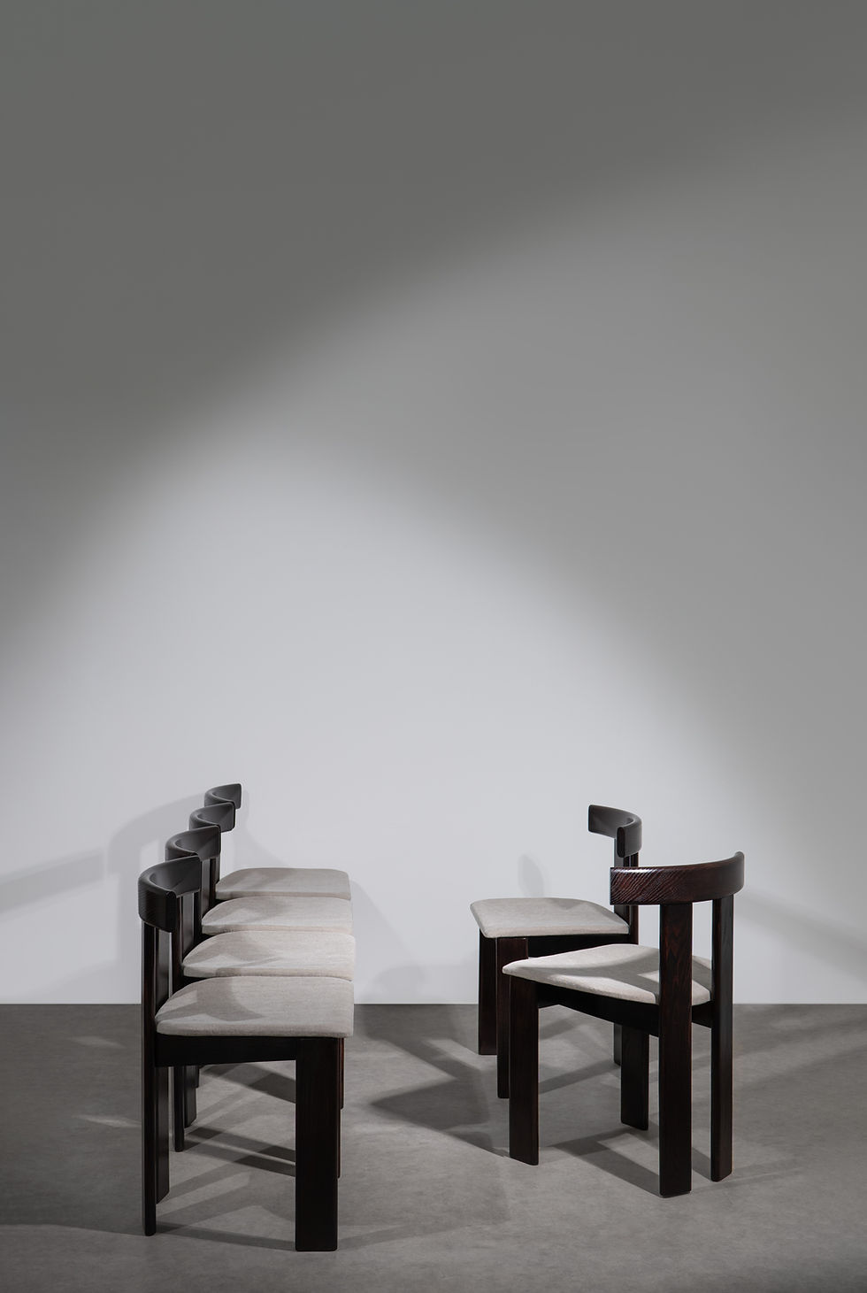 Thumbnail: Set of 6 Dinning Chairs by Luigi Vaghi for Former 1960s