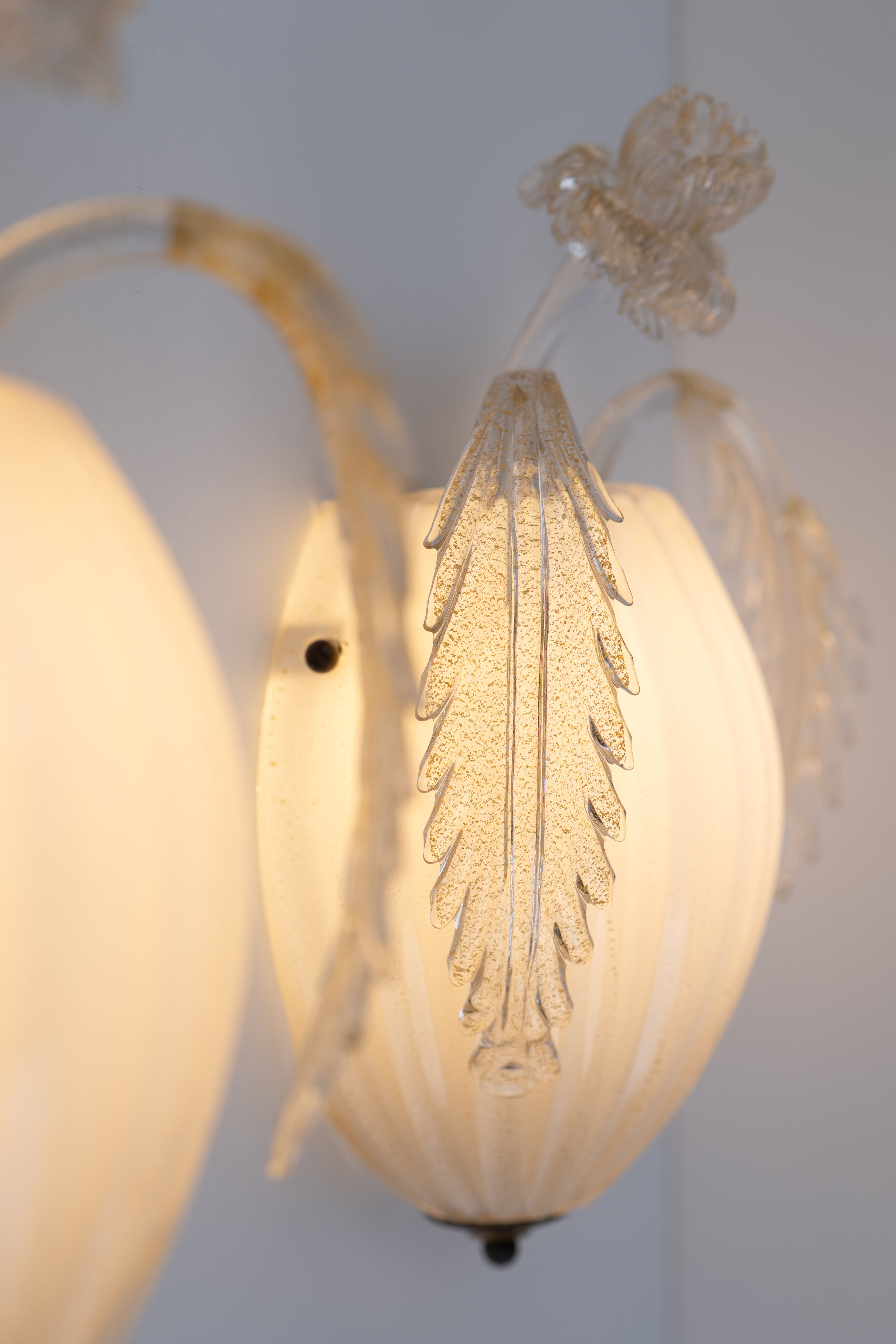 Pair of Art Deco Murano Glass Seguso Vetri d'Arte Sconce 1950s