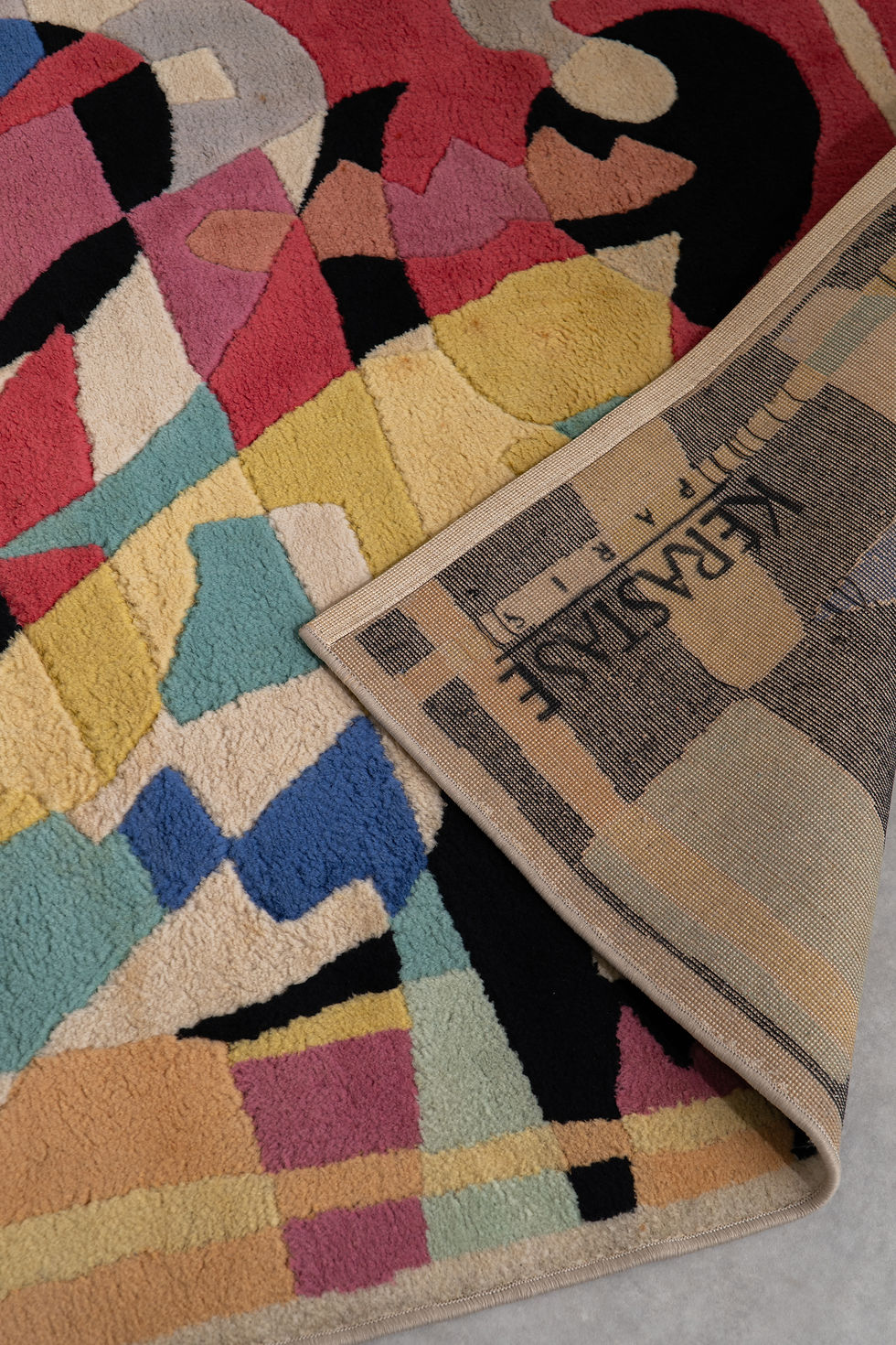 Thumbnail: Vintage Wool Rug by Ugo Nespolo per Paracchi 1985