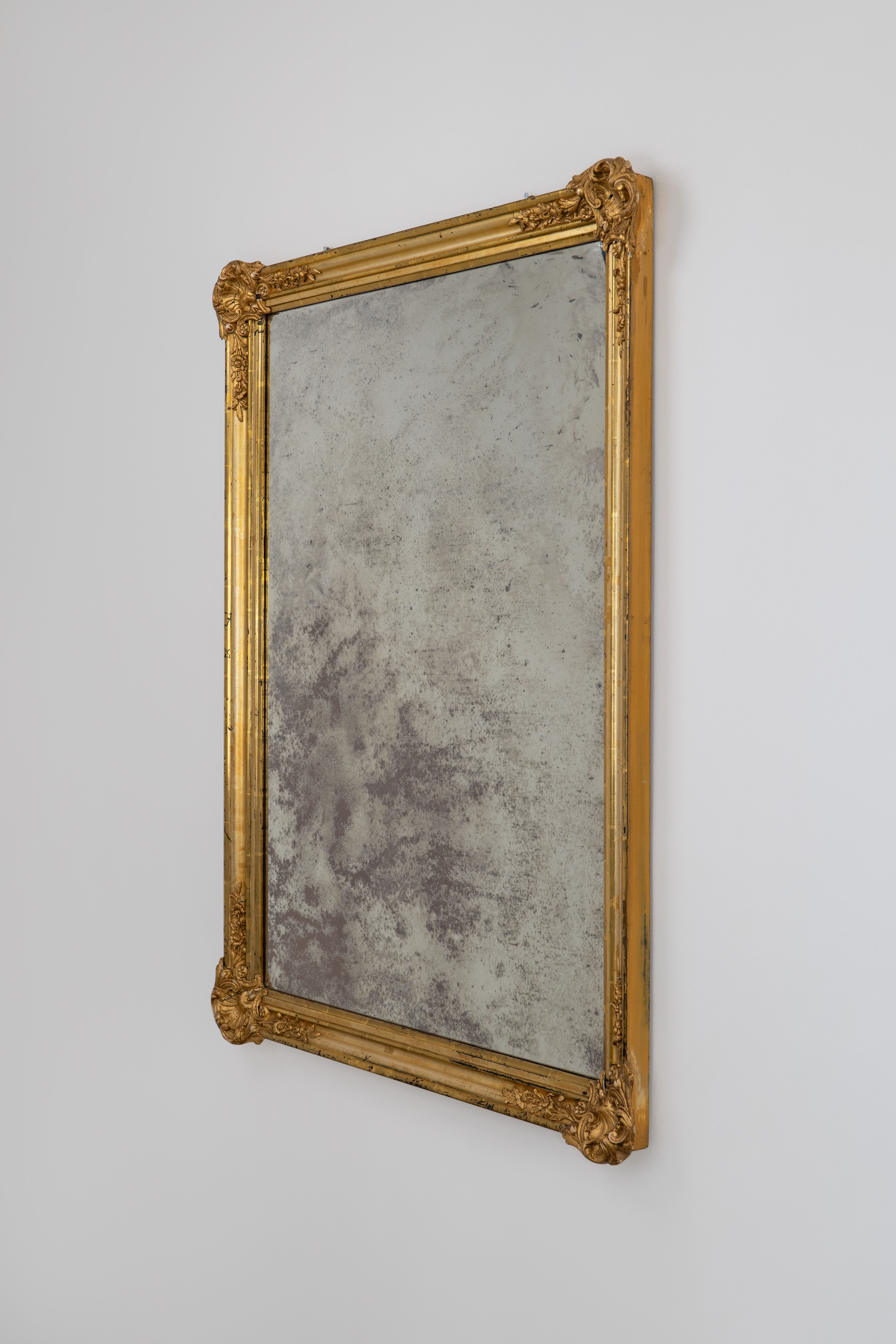 Large French Gilded Mirror Luigi Filippo 1900s