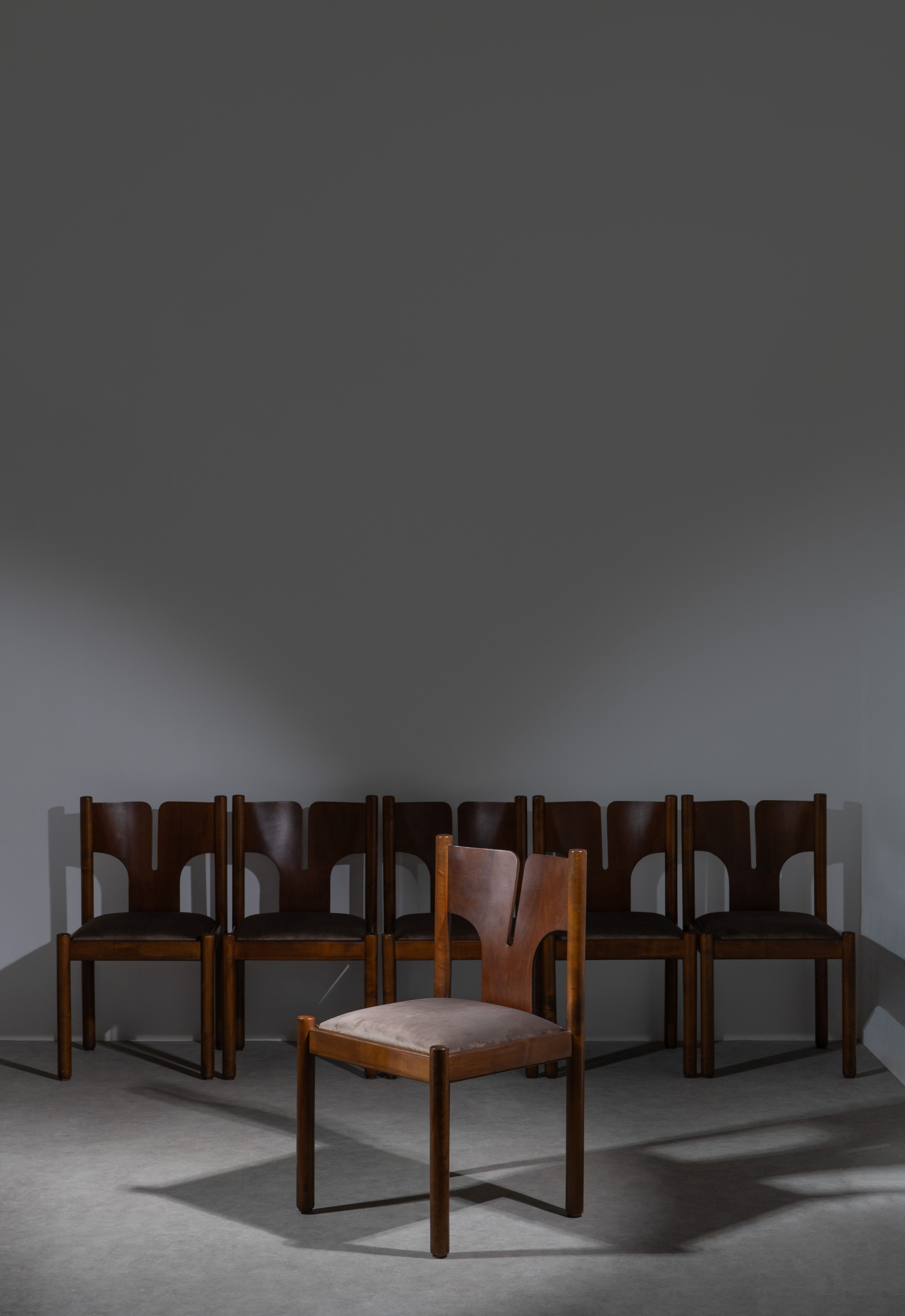 Set of 6 Vintage Italian Chairs from Mobilgirgi 1970s