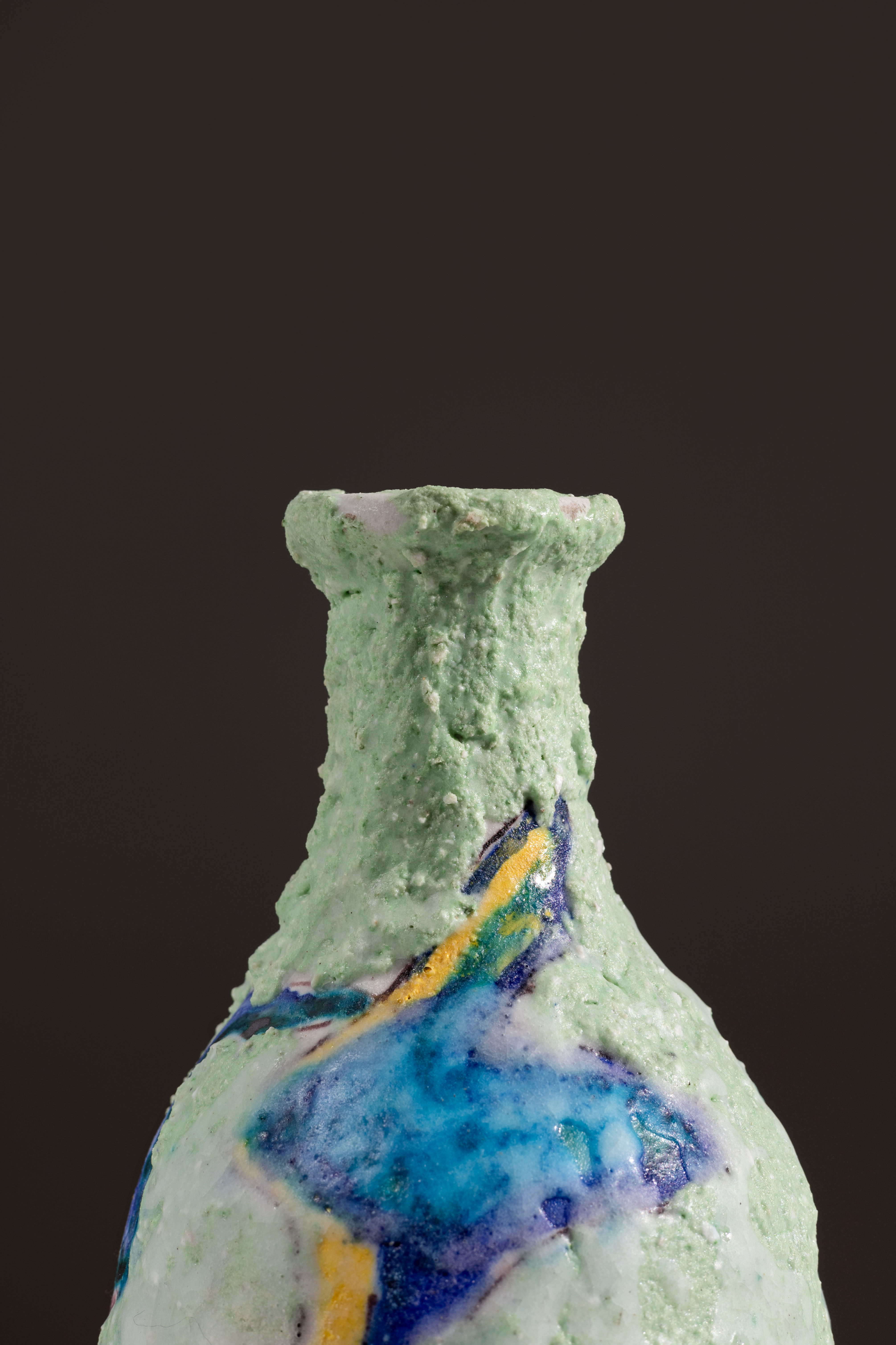 Vintage C.A.S Vietri Italy Guido Gambone Ceramic Vase 1950s
