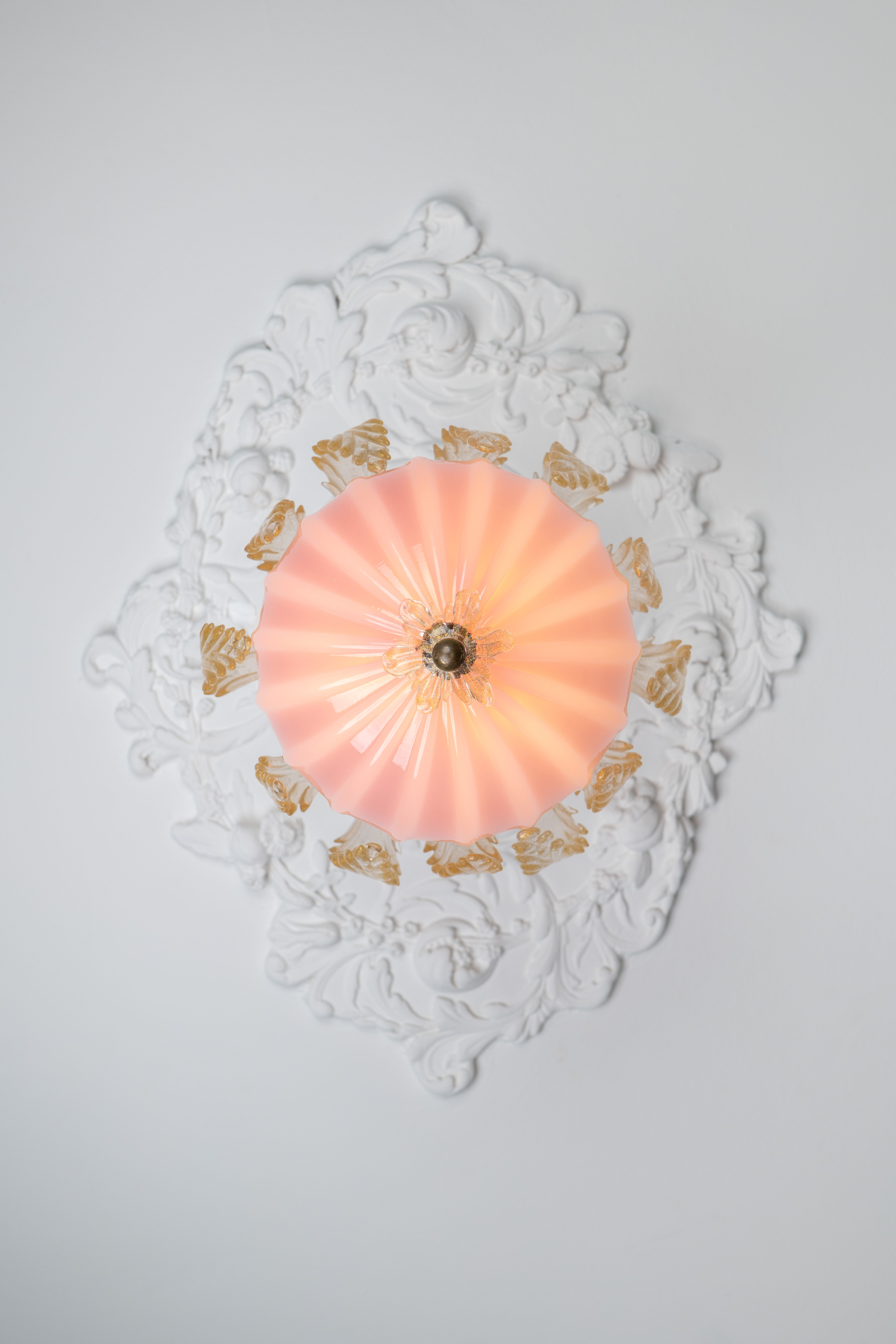 ON HOLD! Art Deco Colored Murano Glass Seguso Vetri d'Arte Lantern 1950s