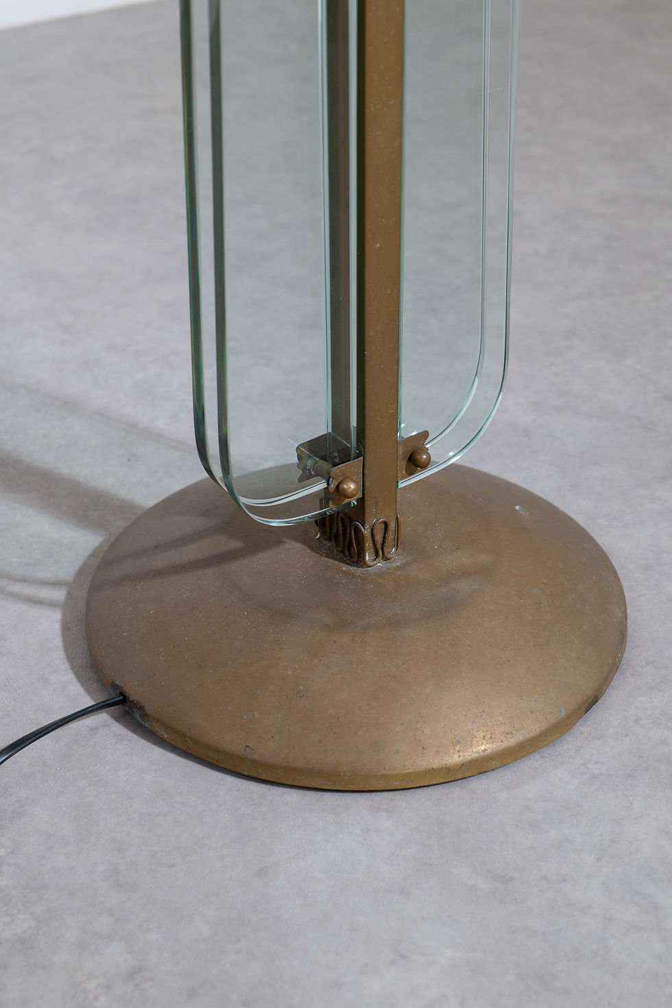 Thumbnail: ON HOLD! Murano Glass and Brass Floor Lamp 1950s
