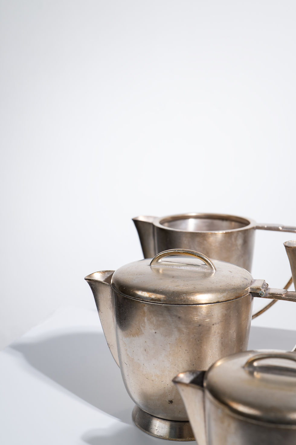 Thumbnail: Alpaca Teapots by Gio Ponti for Fratelli Calderoni 1930s