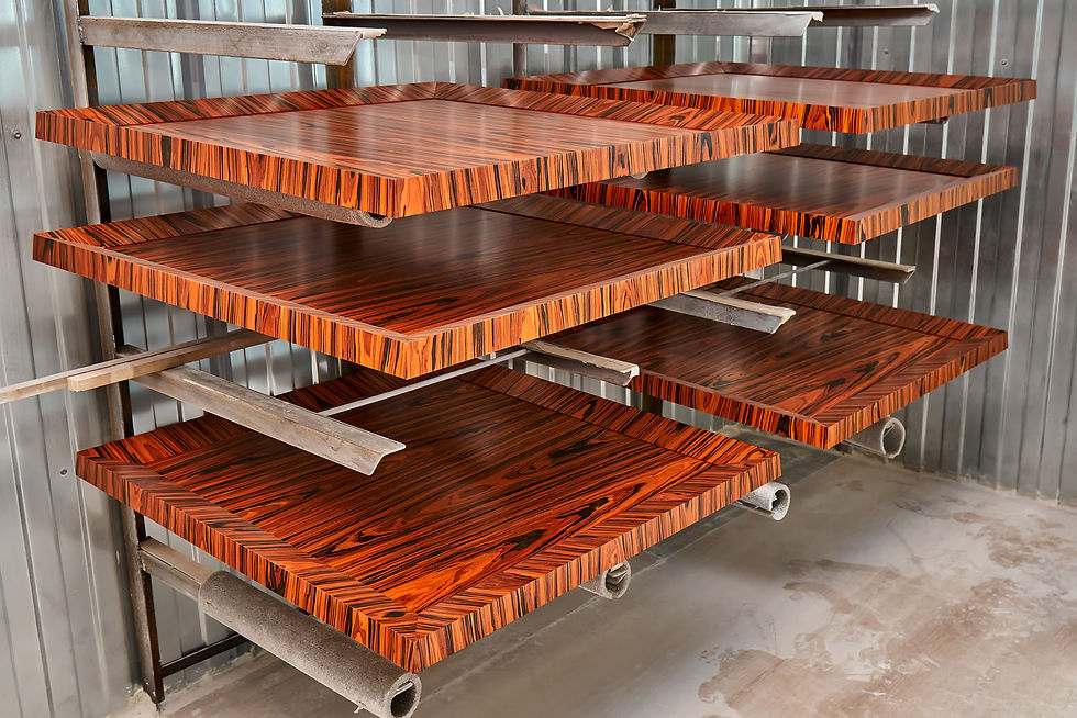 Funky rosewood on our mobile drying rack