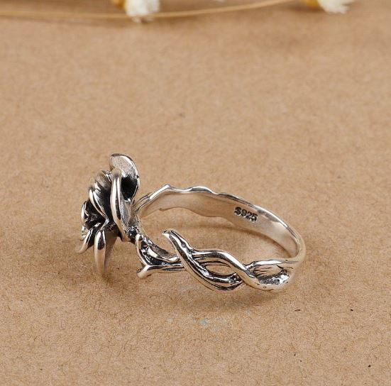 Thumbnail: Off Evil (Rose) · 925 Silver Ring