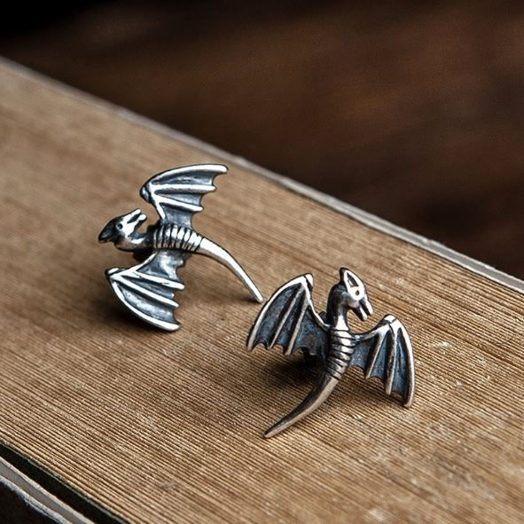 Thumbnail: Dragon · 925 Silver Ear Studs