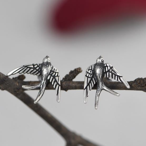Thumbnail: Omen of Happiness · 925 Silver Ear Studs