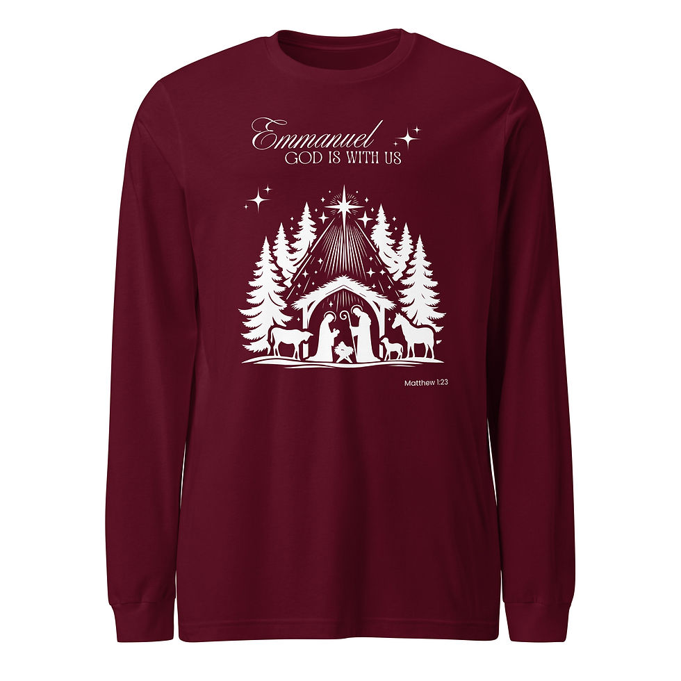 Emmanuel God Is With Us: Christmas Long Sleeve