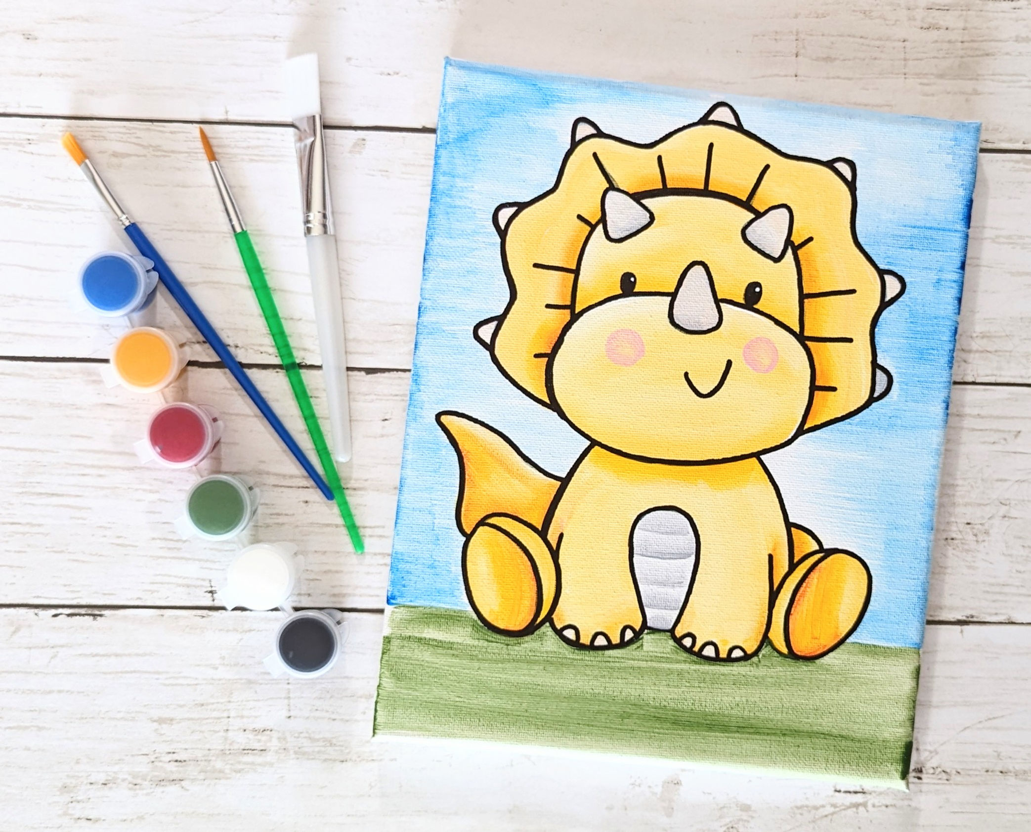 Cera the Triceratops Acrylic Paint Kit
