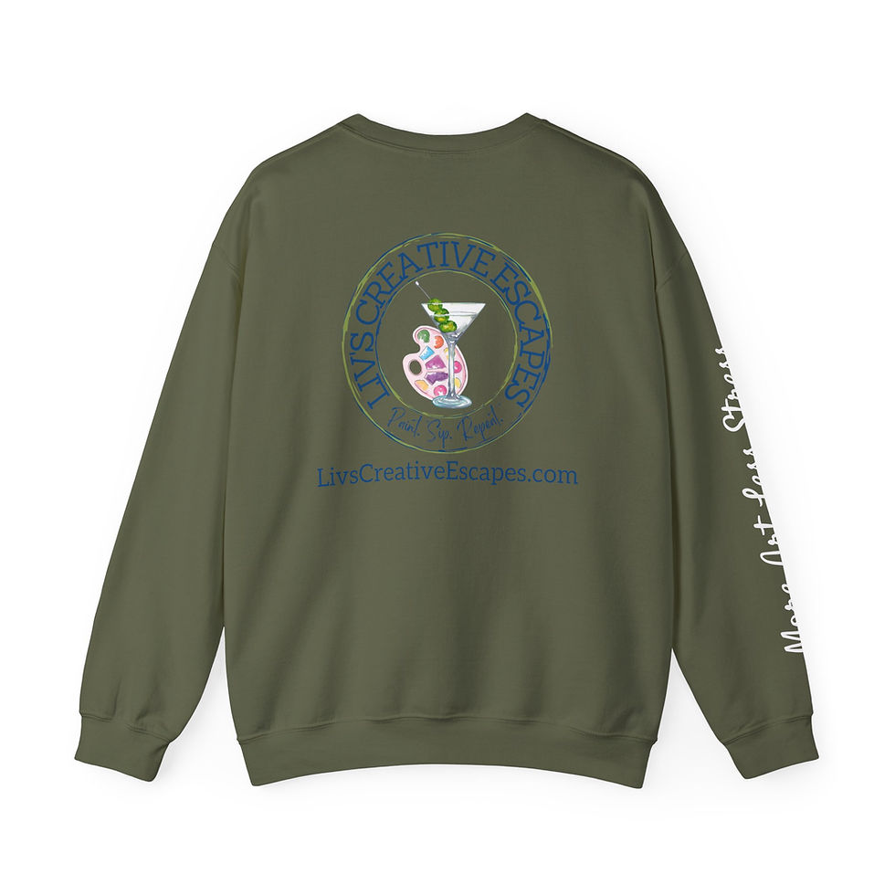Thumbnail: Liv's Creative Escapes Logo Sweatshirt — Artist Retreat Crewneck