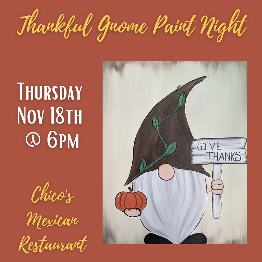 Thankful Gnome Paint Night
