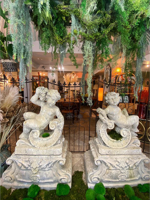 décoration vitrine magasin rouen, décor végétal rouen