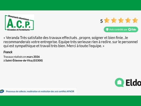⭐️⭐️⭐️⭐️⭐️La satisfaction de nos clients, notre plus belle récompense !