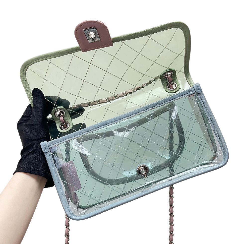 Thumbnail: CHANEL Coco Splash Flap Bag Quilted PVC With Lambskin Medium