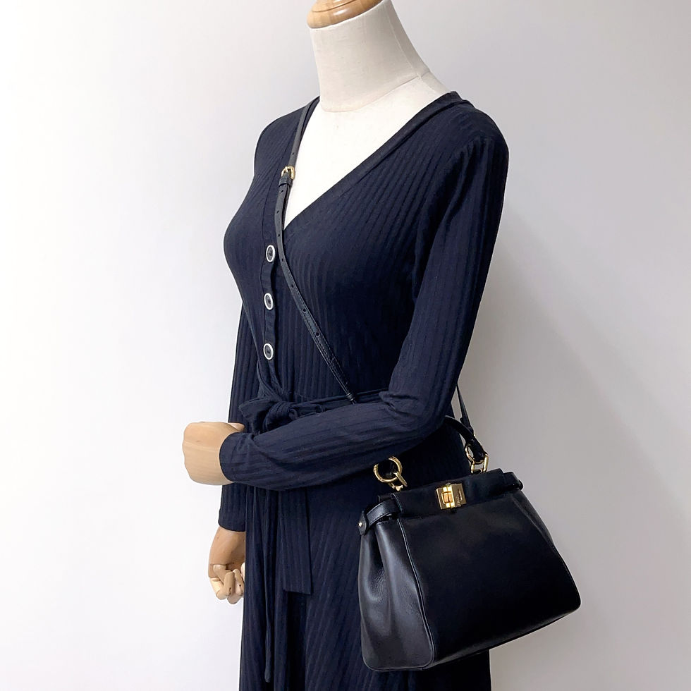 Thumbnail: FENDI FF Logo Defender Peekaboo Mini Black