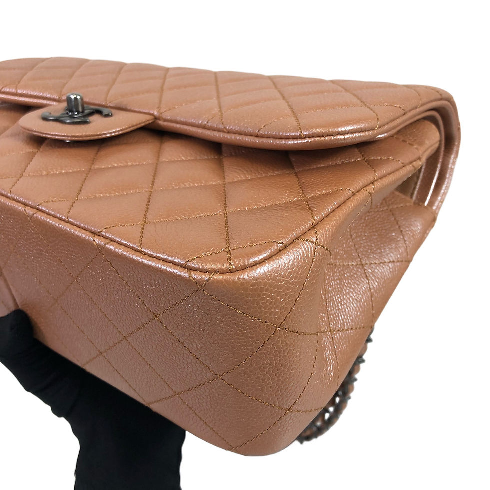 Thumbnail: CHANEL CF Double Flap Jumbo Caviar Pearl Pink 