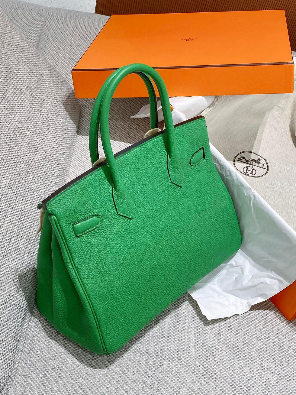 Thumbnail: Hermes birkin 30 竹子綠x銀扣