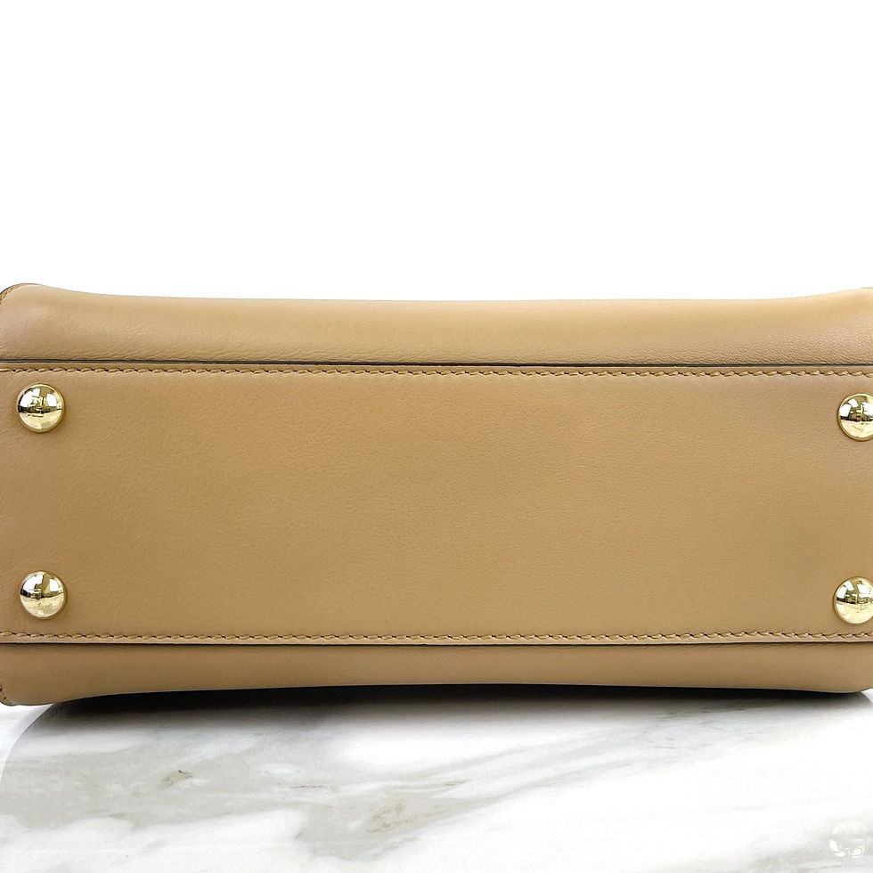 Thumbnail: FENDI Peekaboo Mini Tan Calfskin