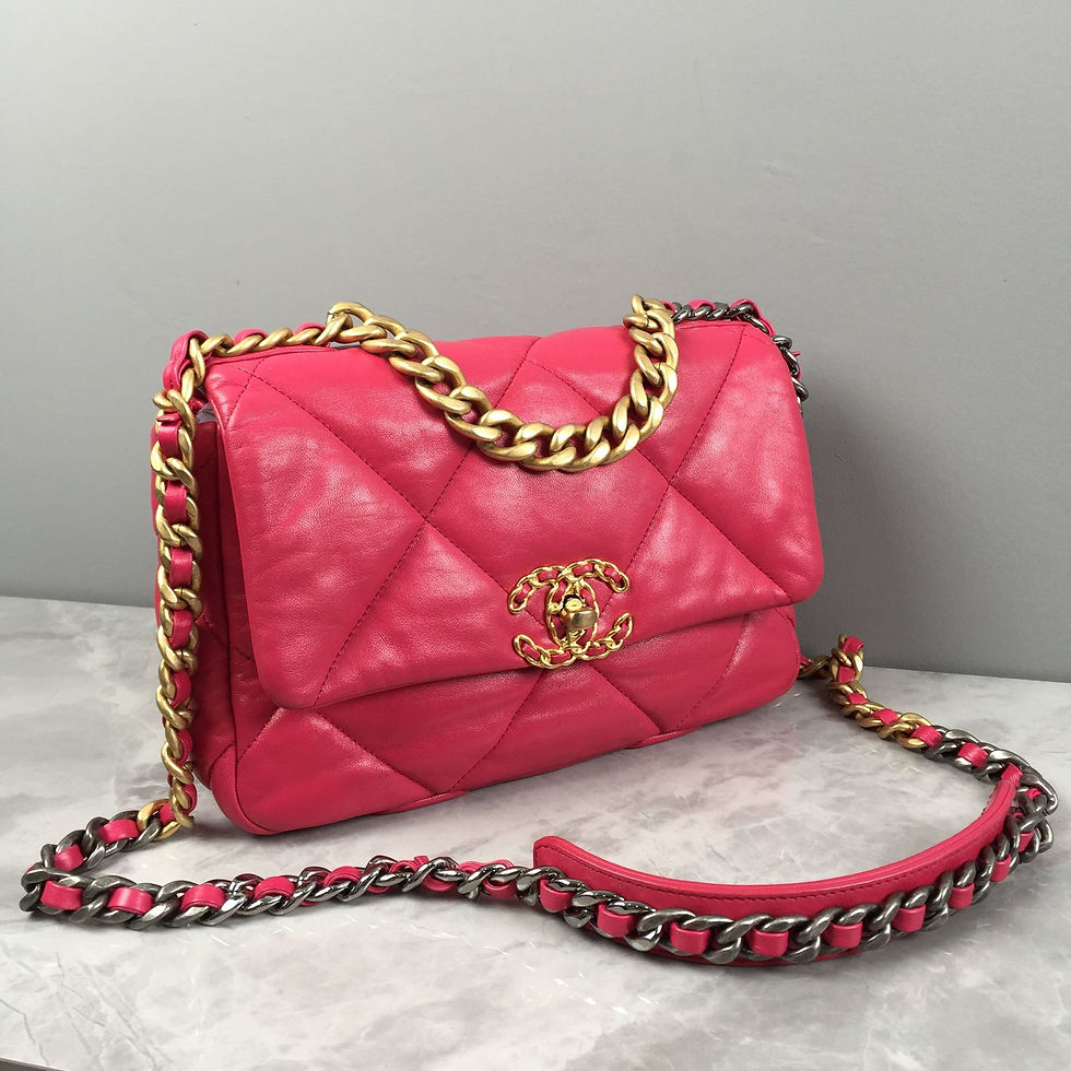 Thumbnail: CHANEL 19 small 26cm玫紅色