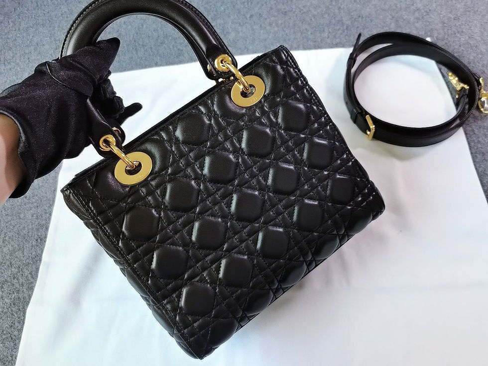 Thumbnail: DIOR Lady Dior Medium Lambskin Blkxghw