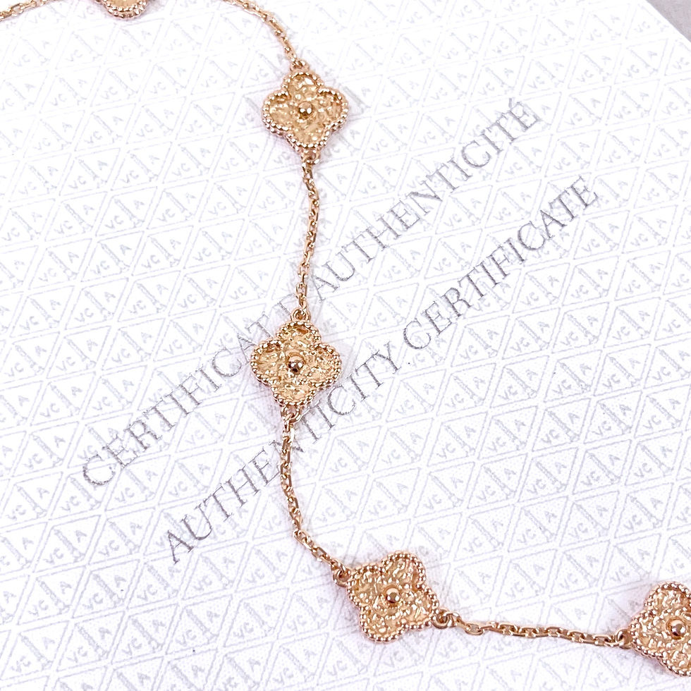 Thumbnail: VCA Sweet Alhambra Bracelet 6 Motifs 18K Rose Gold