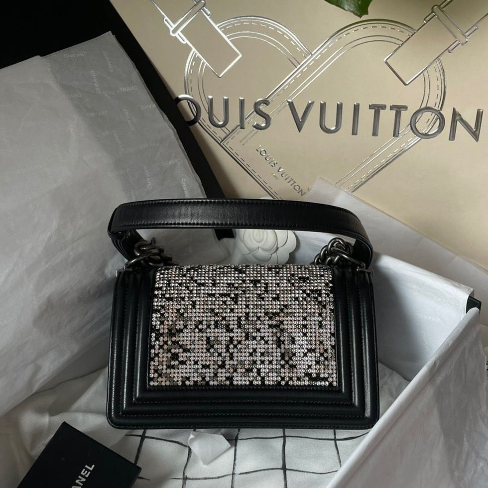 Thumbnail: CHANEL Boy Small 20cm 黑色銀扣