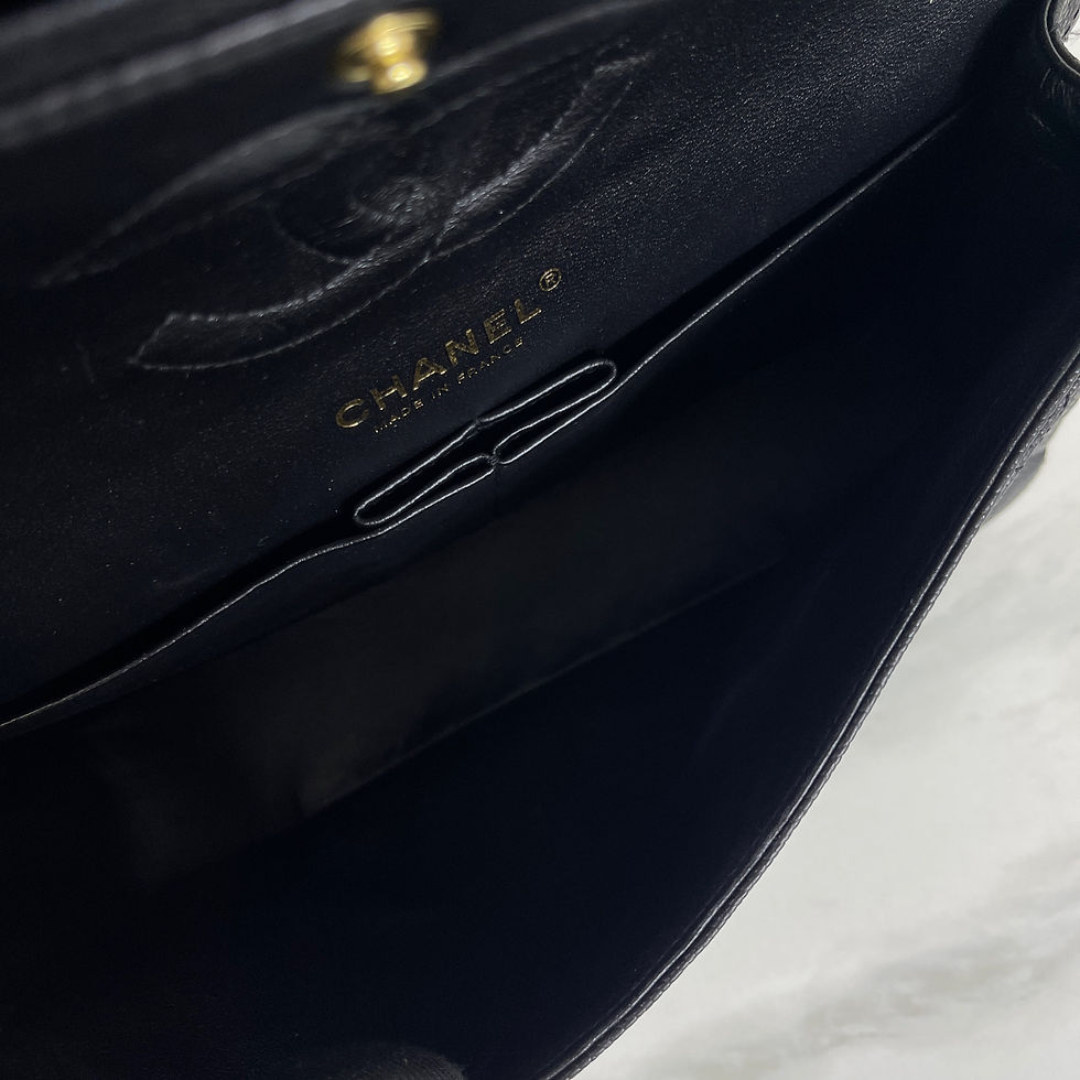 Thumbnail: CHANEL CF Double Flap Medium Caviar Black 