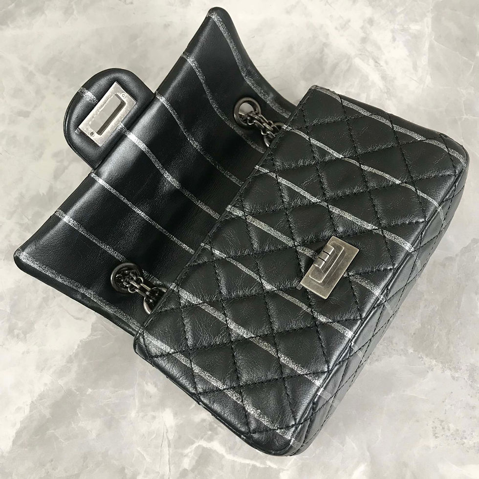 Thumbnail: CHANEL 2.55 Mini 20cm Calfskin Blkxshw