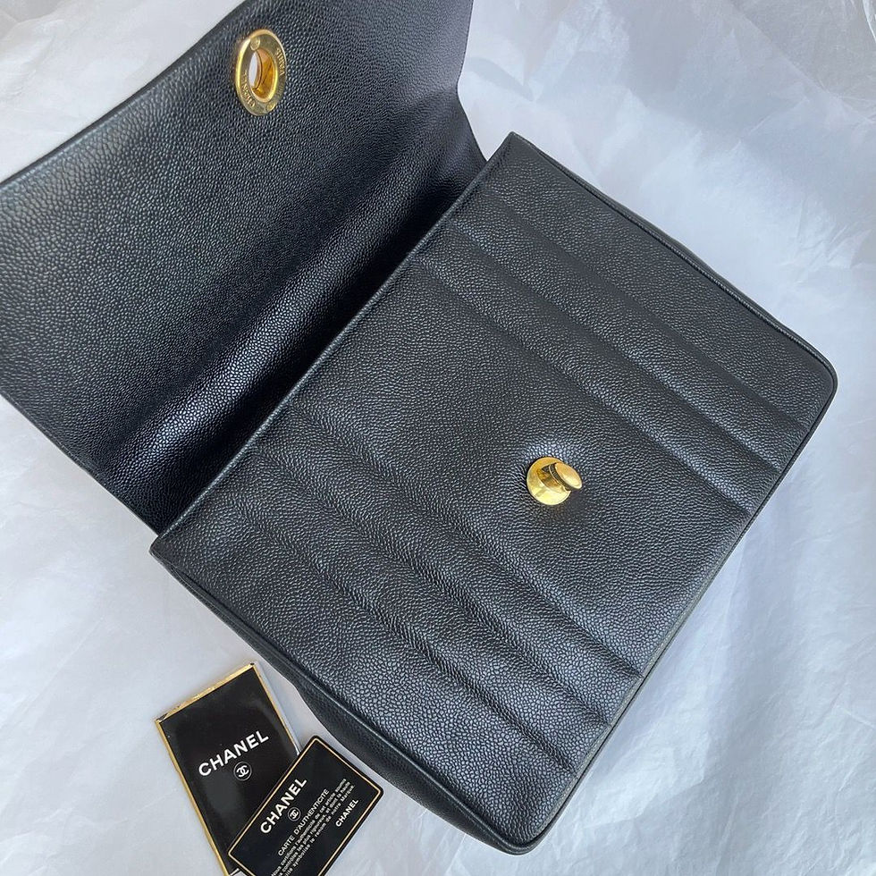 Thumbnail: chanel vintage kelly 30 黑金荔枝皮