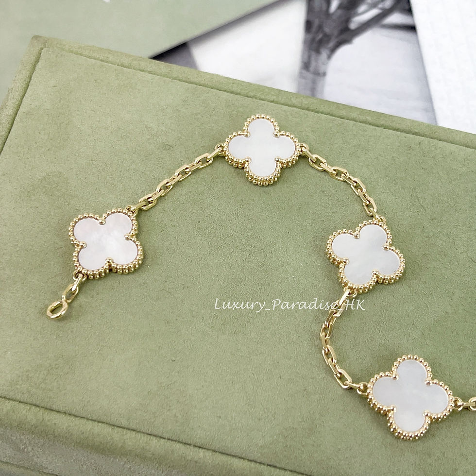 Thumbnail: VCA Vintage Alhambra Bracelet 18K Yellow Gold White Mother-Of-Pearl