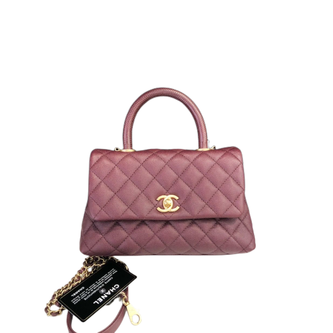 Chanel coco handle small 酒紅色